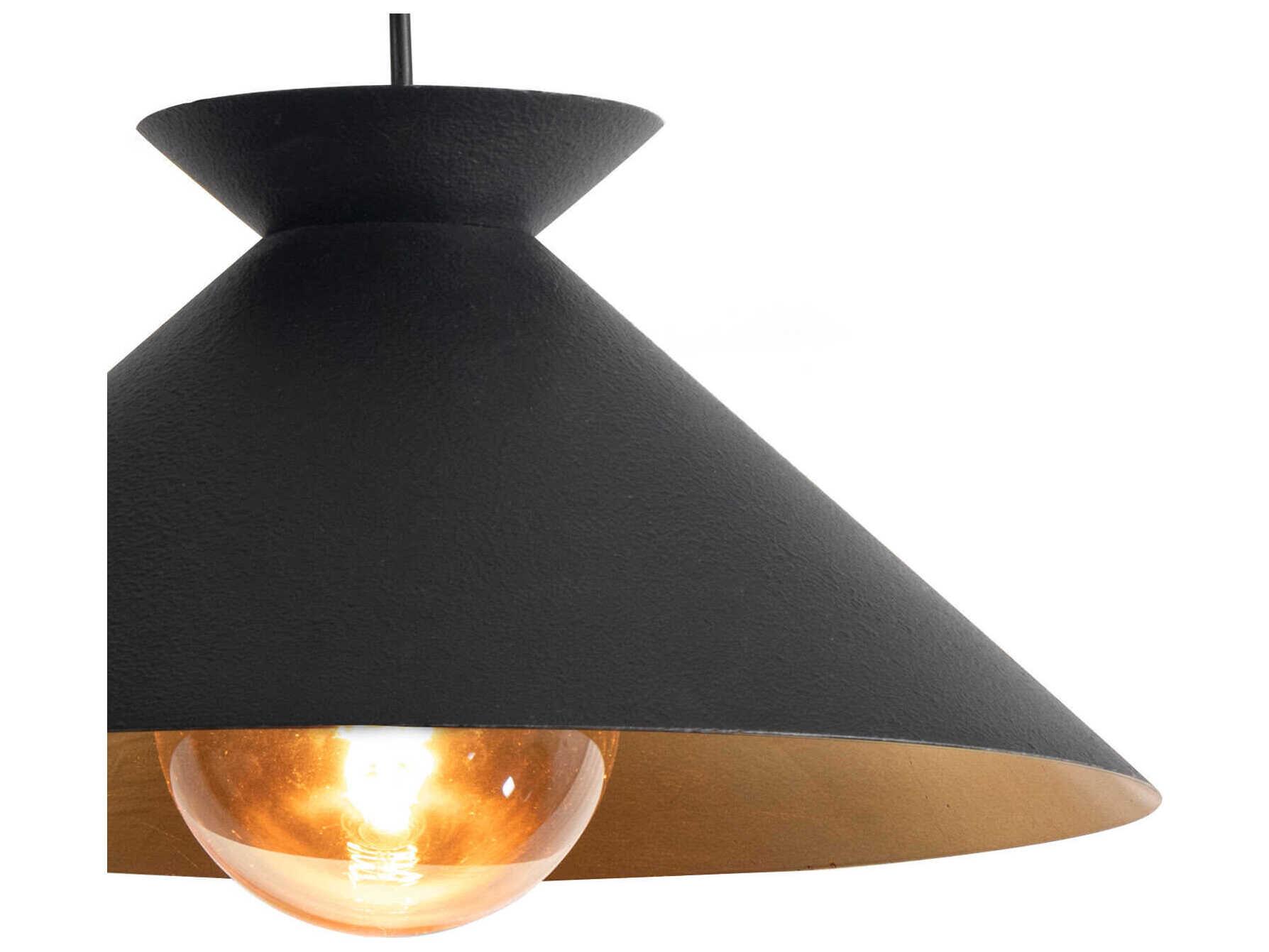 Regina Andrew Viggo 1-Light Blackened Steel Pendant