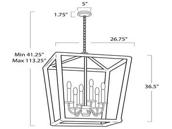 Regina Andrew Luella 6-Light Blackened Brass Pendant