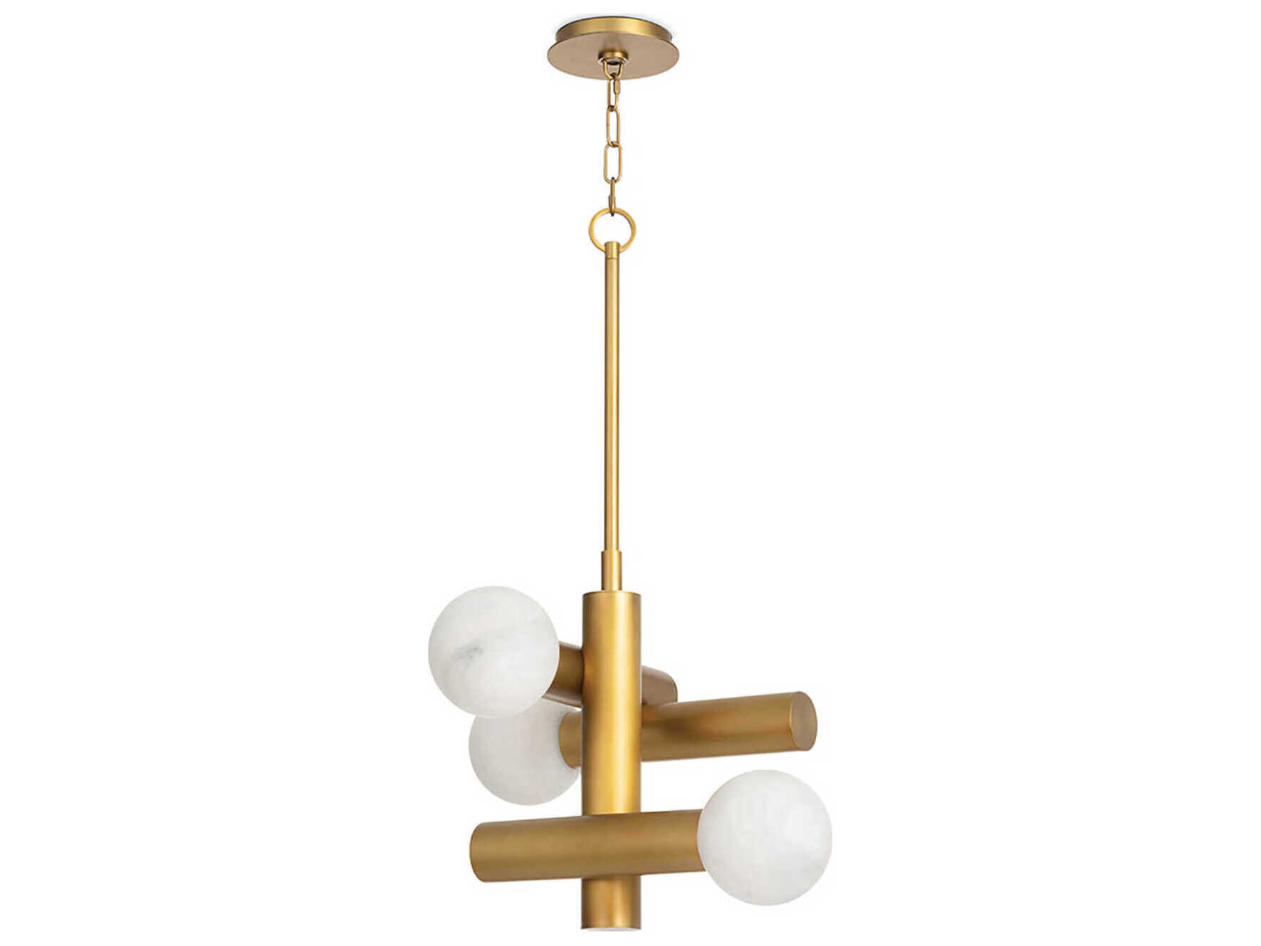 Regina Andrew Dion 3-Light Natural Brass Globe Tiered Pendant