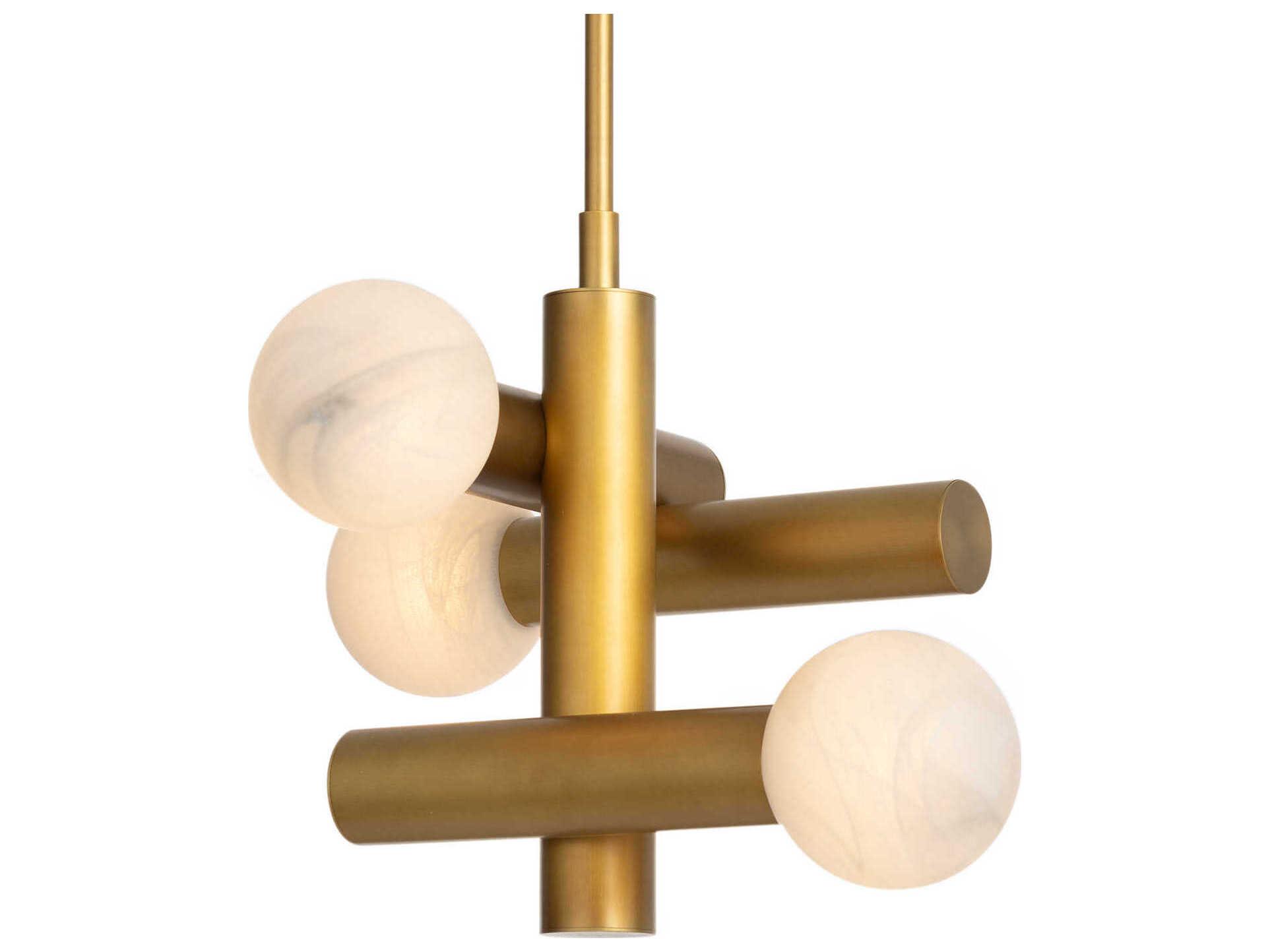 Regina Andrew Dion 3-Light Natural Brass Globe Tiered Pendant