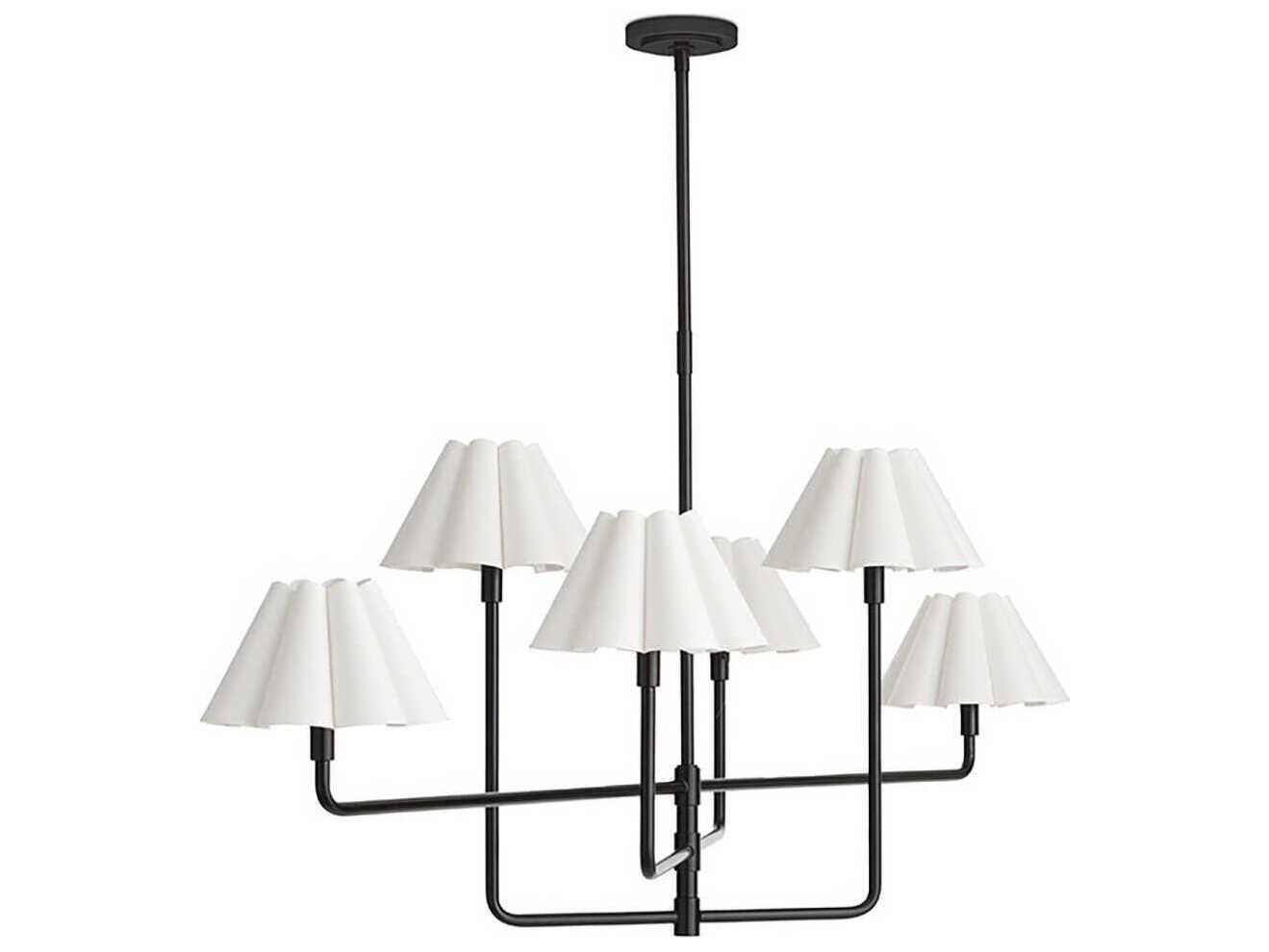 Regina Andrew Polly 6-Light Blackened Brass Island Pendant