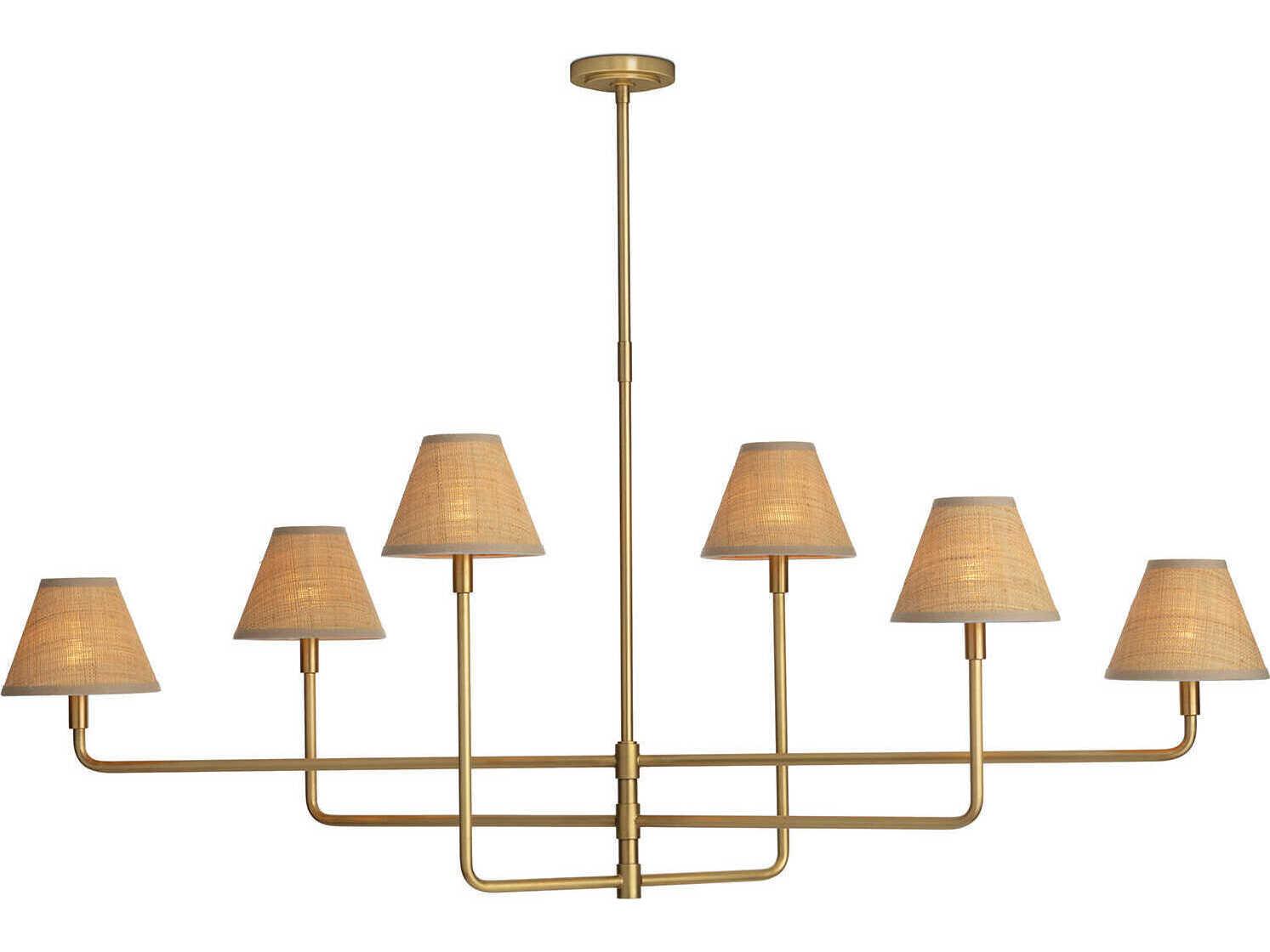 Regina Andrew Polly 6-Light Natural Brass Island Pendant
