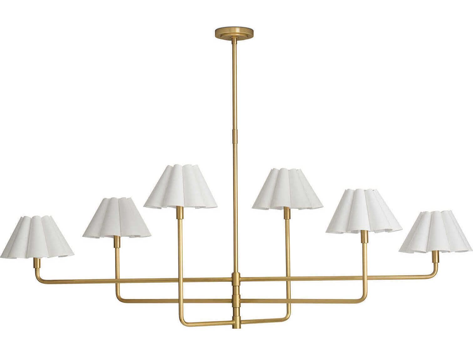 Regina Andrew Polly 6-Light Natural Brass Island Pendant