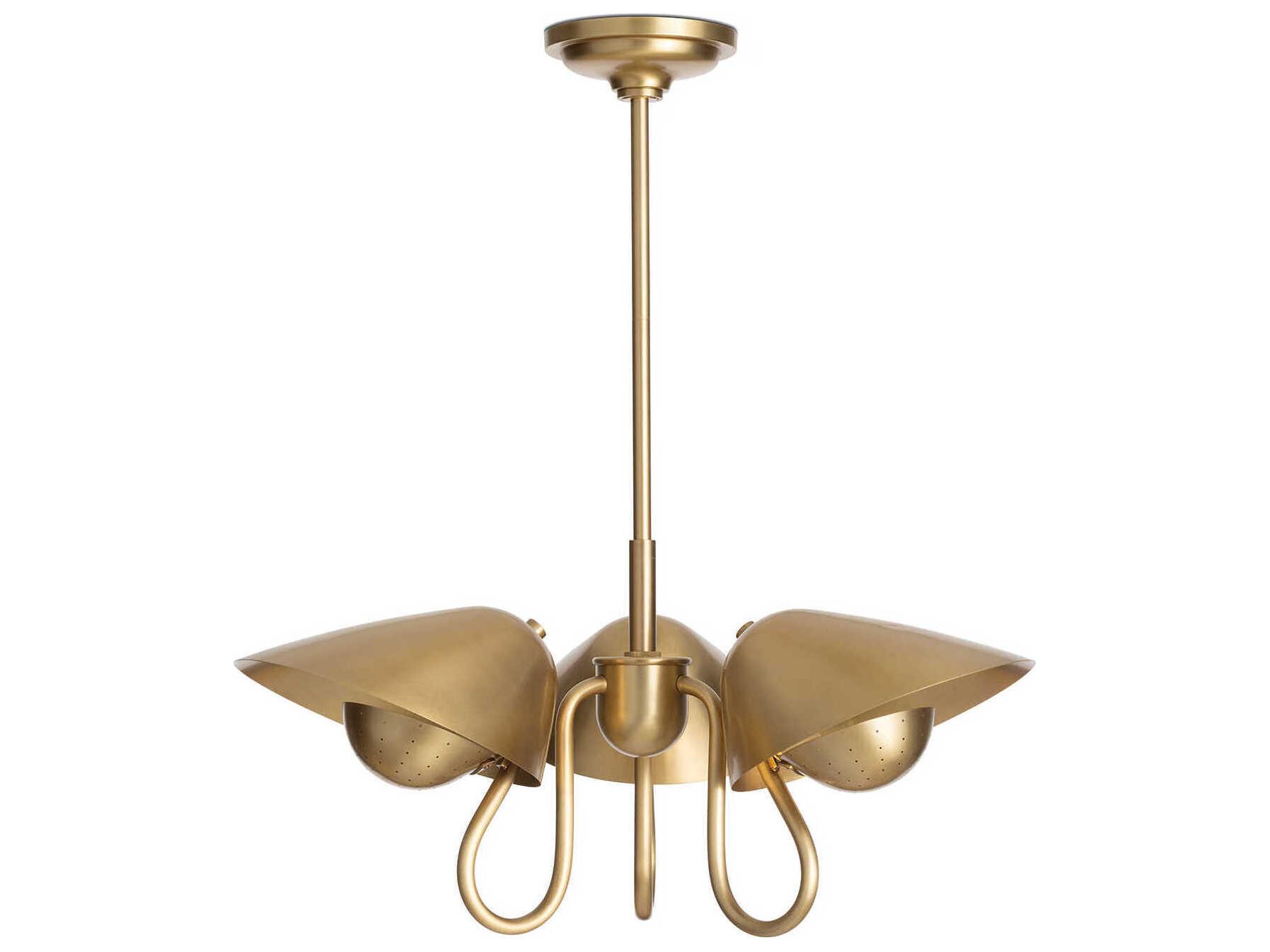Regina Andrew Keaton 3-Light Natural Brass Pendant