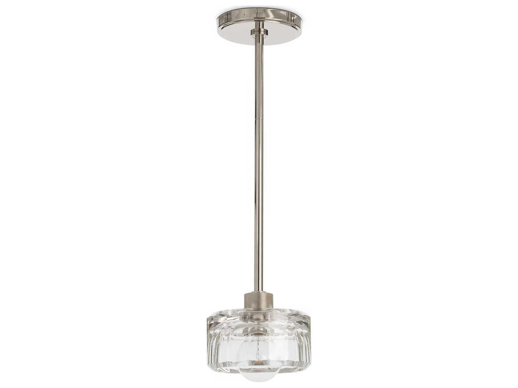 Regina Andrew Bijoux 1-Light Clear Nickel Cylinder Mini Pendant