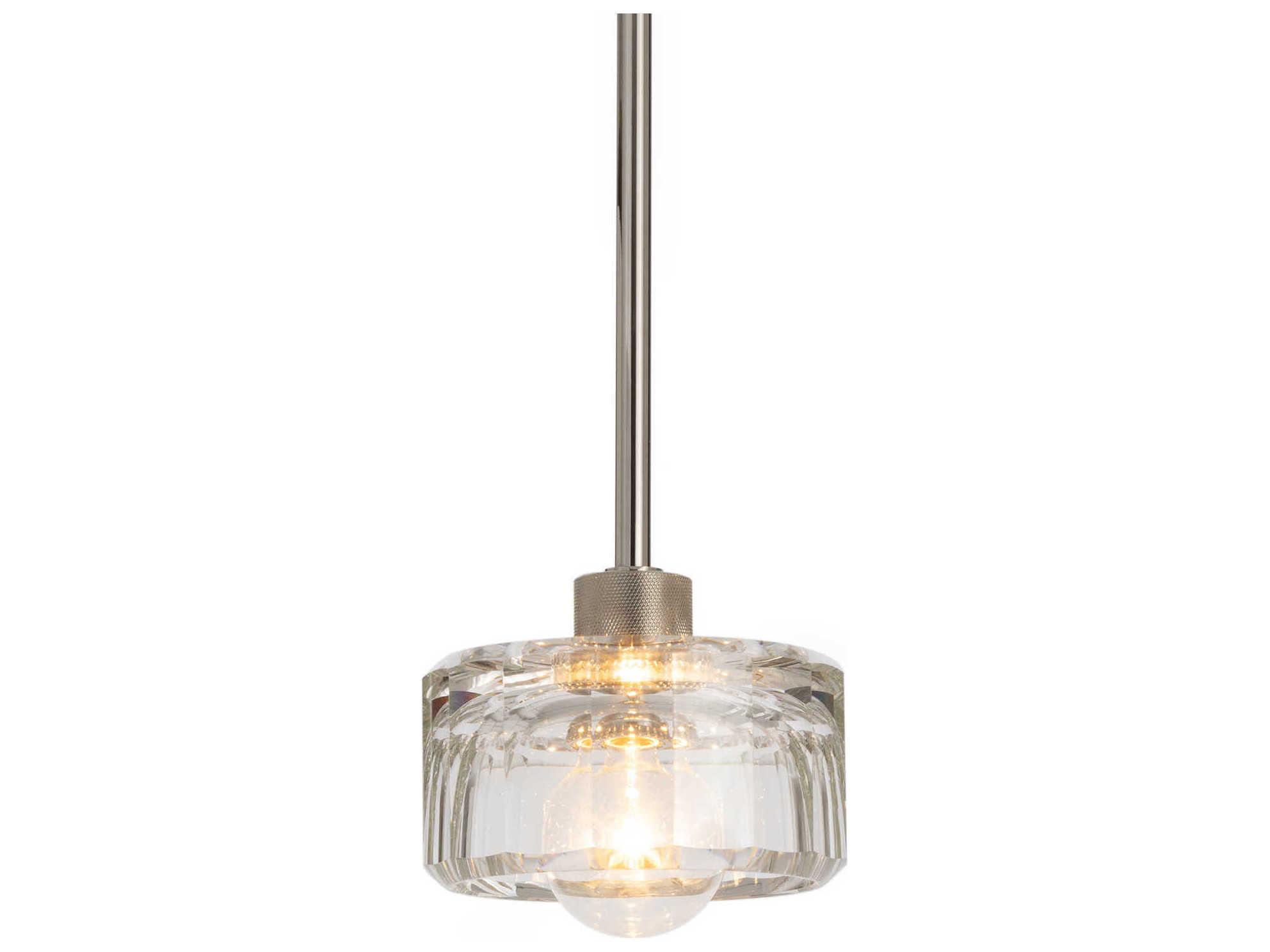 Regina Andrew Bijoux 1-Light Clear Nickel Cylinder Mini Pendant