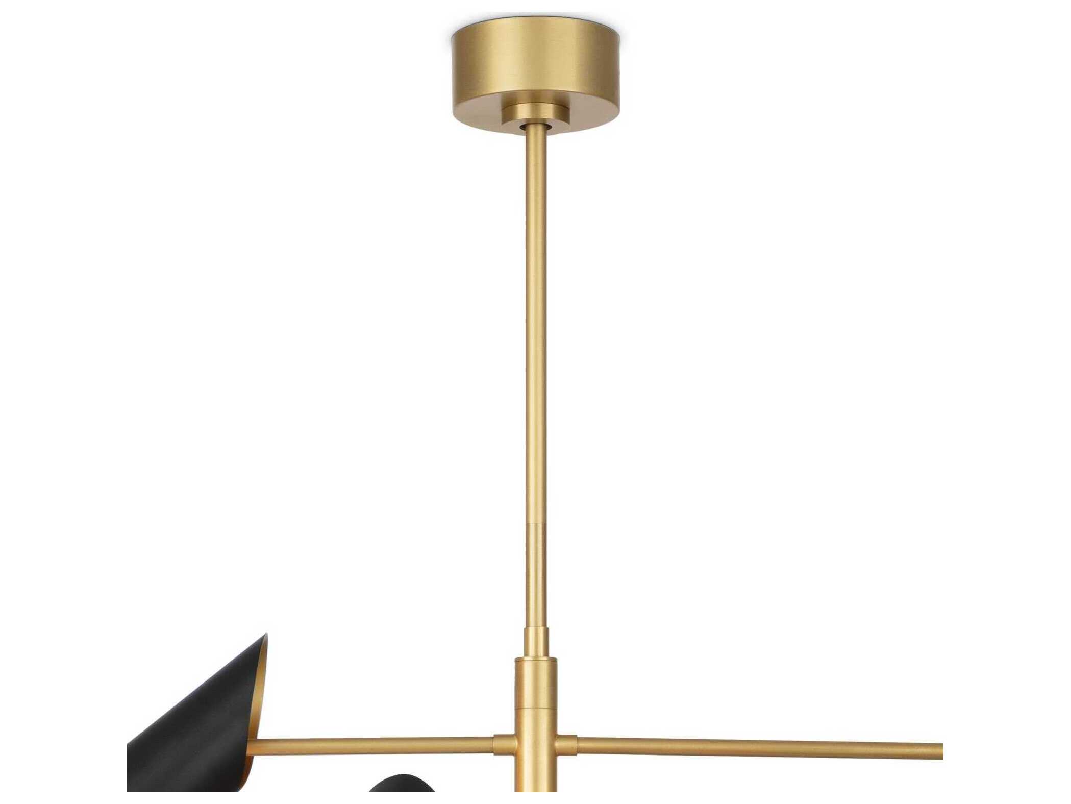 Regina Andrew Vest 6-Light Blackened Brass Tiered Chandelier