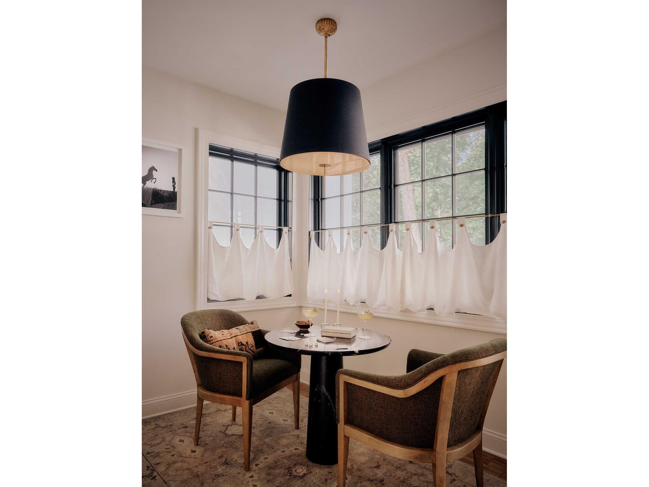 Regina Andrew Clove 2-Light Antique Gold Leaf Black Pendant