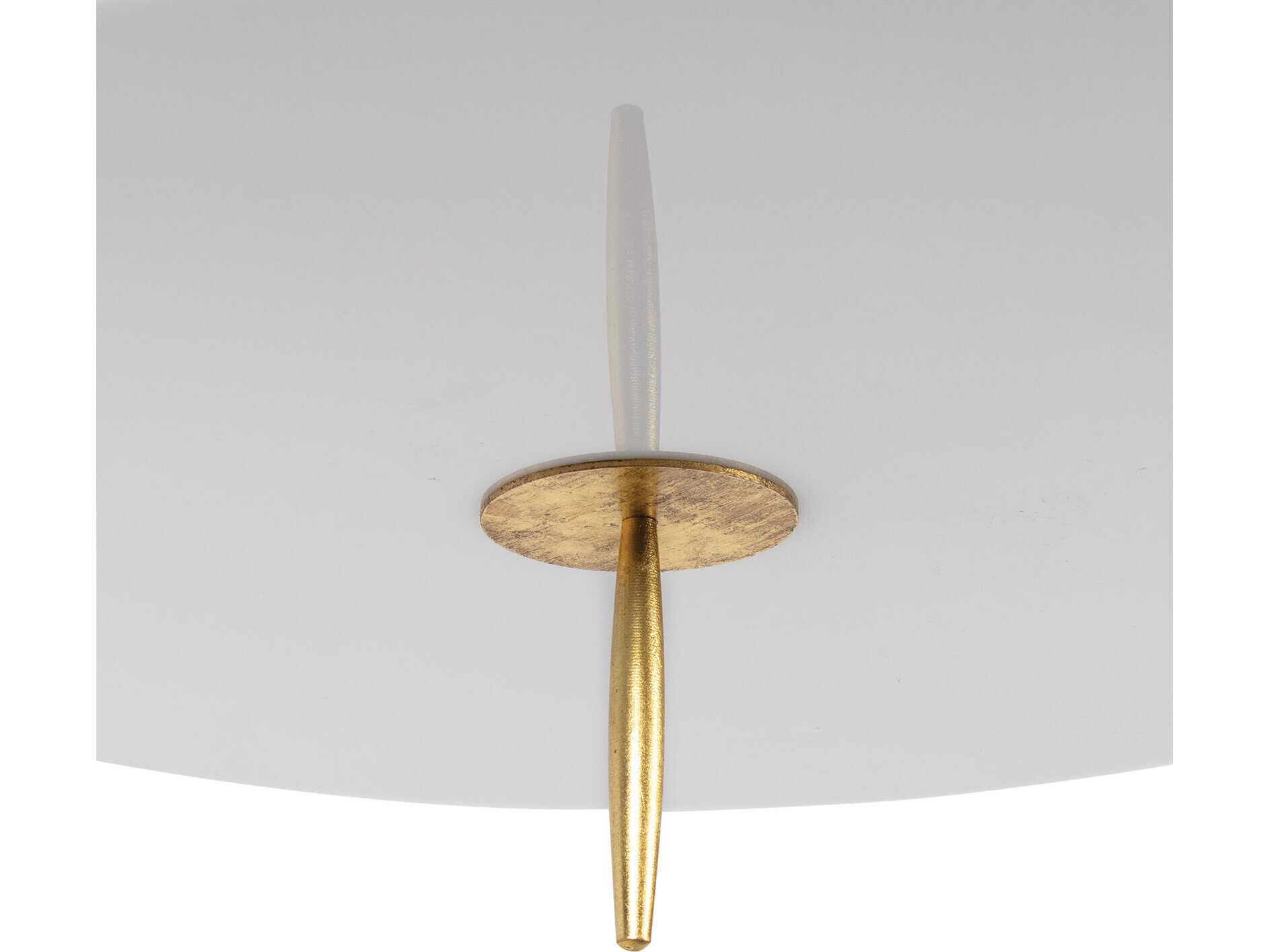 Regina Andrew Clove 3-Light Antique Gold Leaf White Pendant