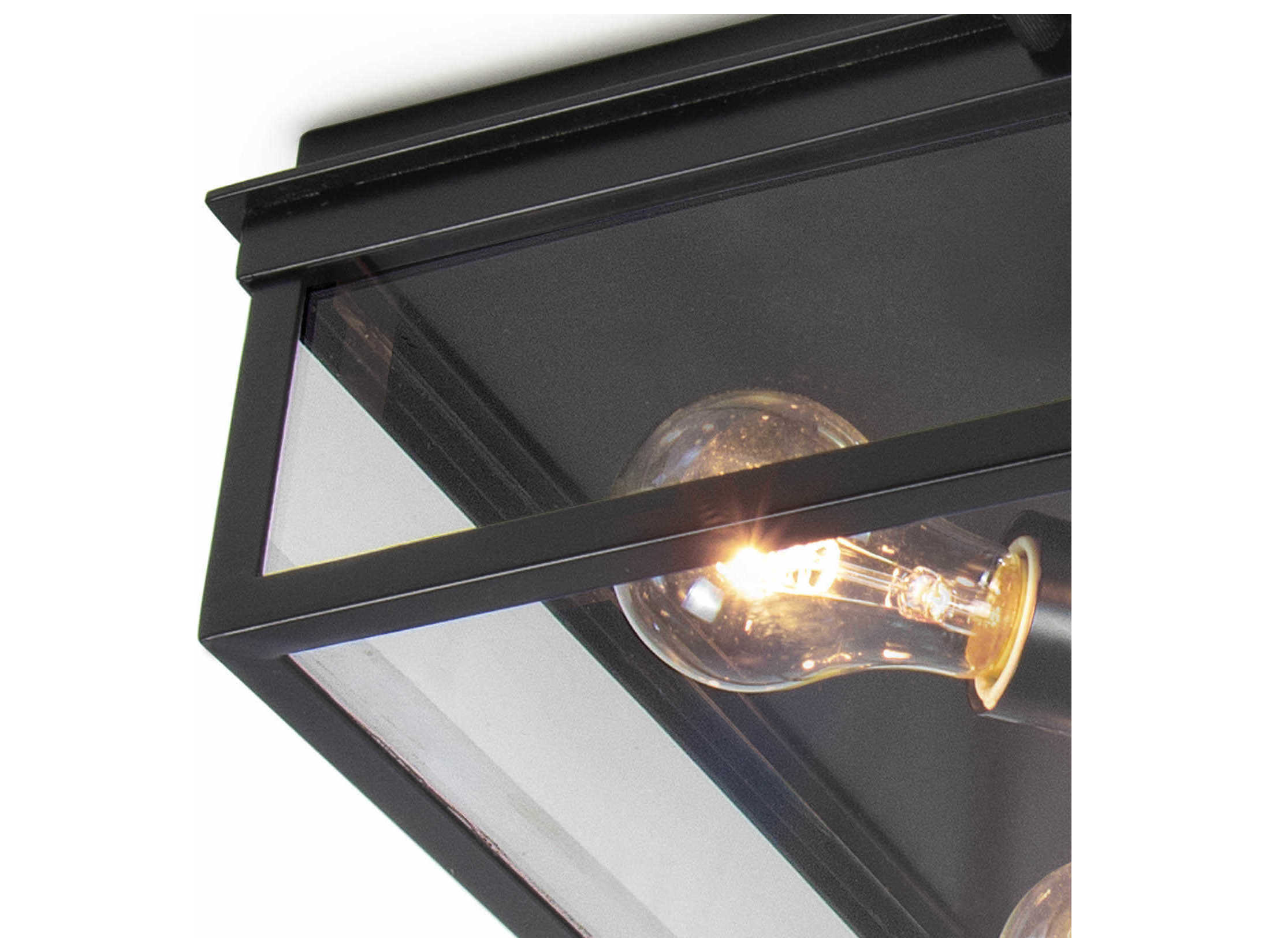 Regina Andrew Sydney 4-Light Black Glass Geometric Flush Mount