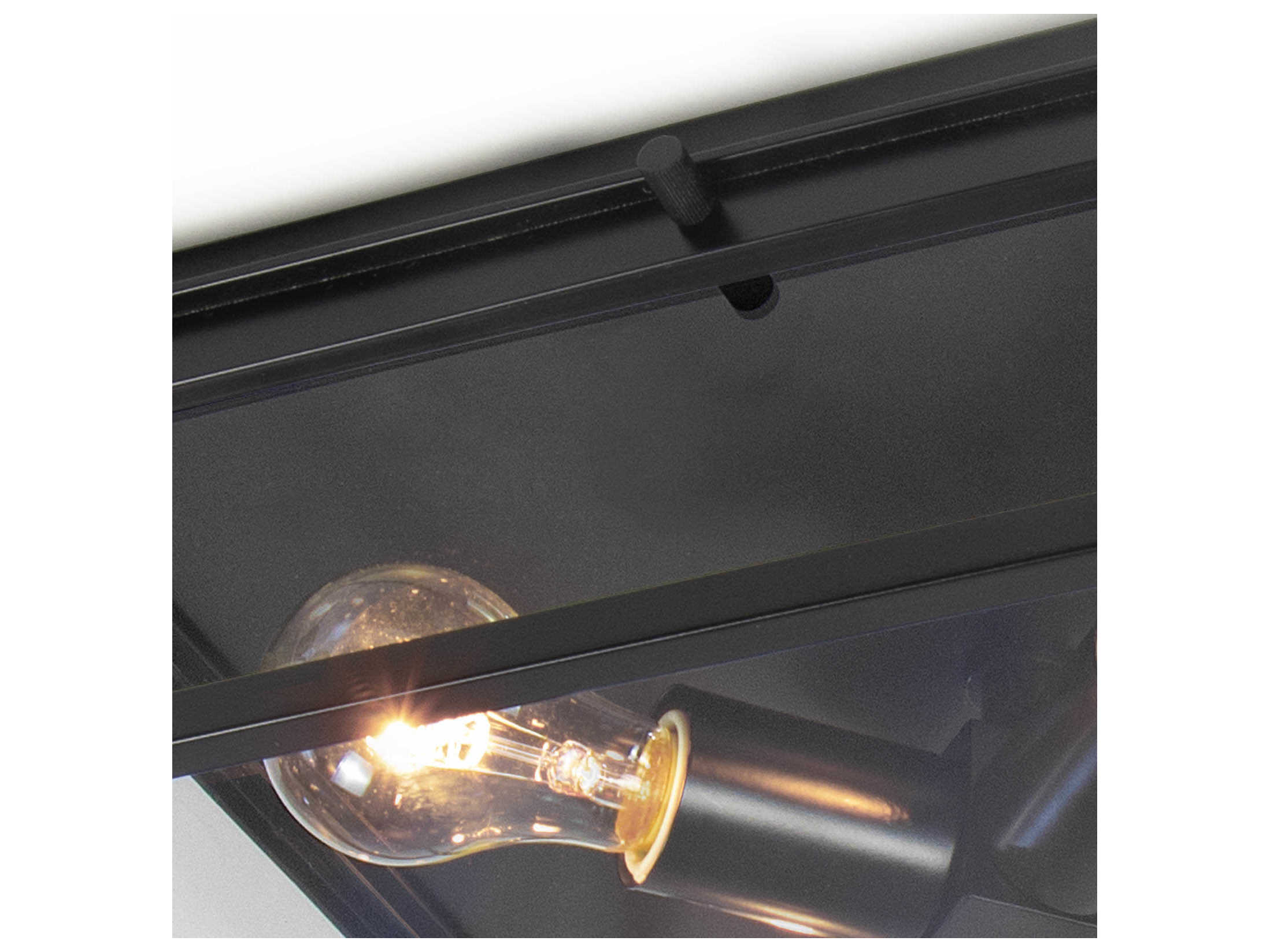 Regina Andrew Sydney 4-Light Black Glass Geometric Flush Mount