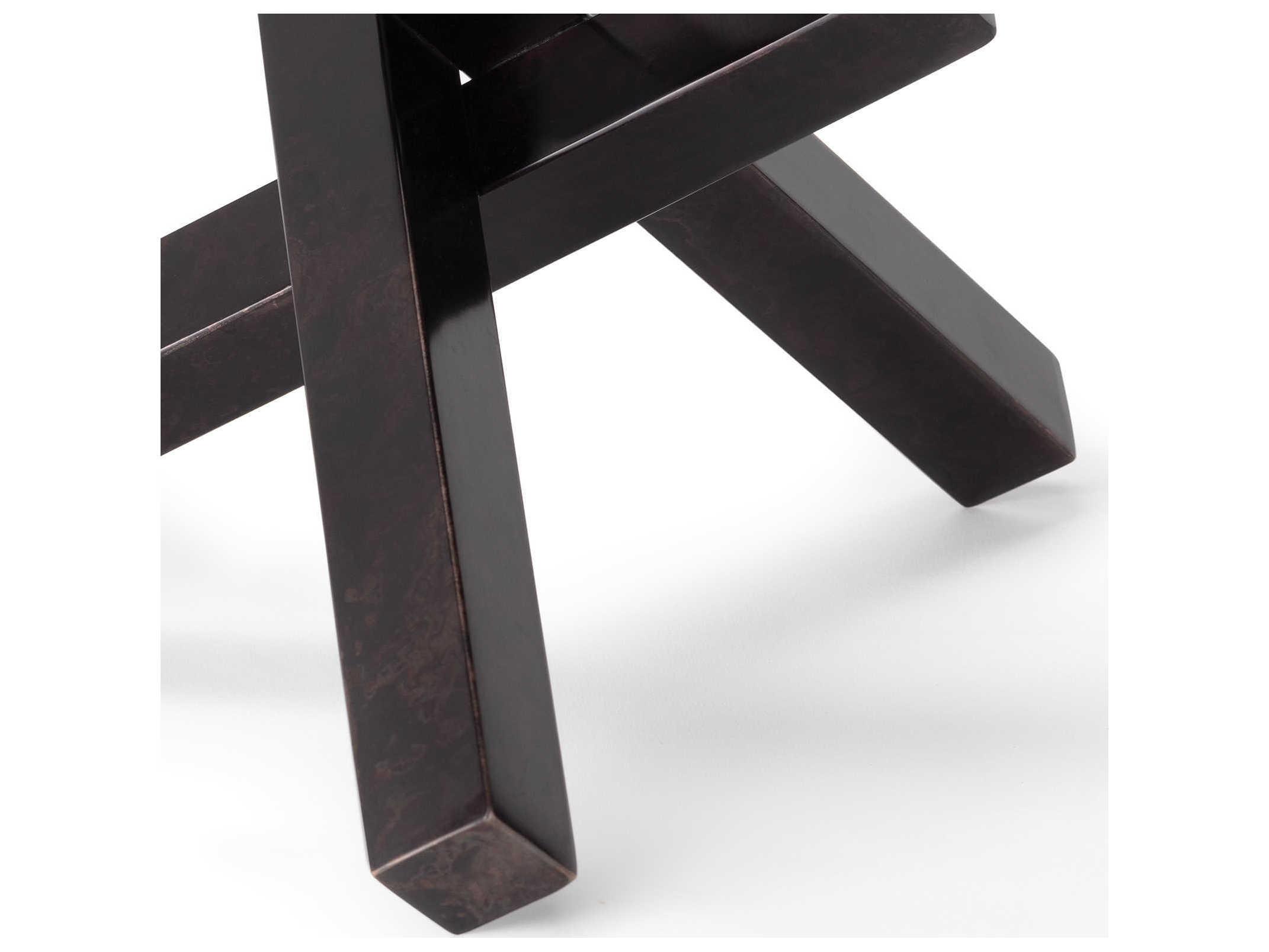 Regina Andrew Blackened Zinc Intersecting Sculpture