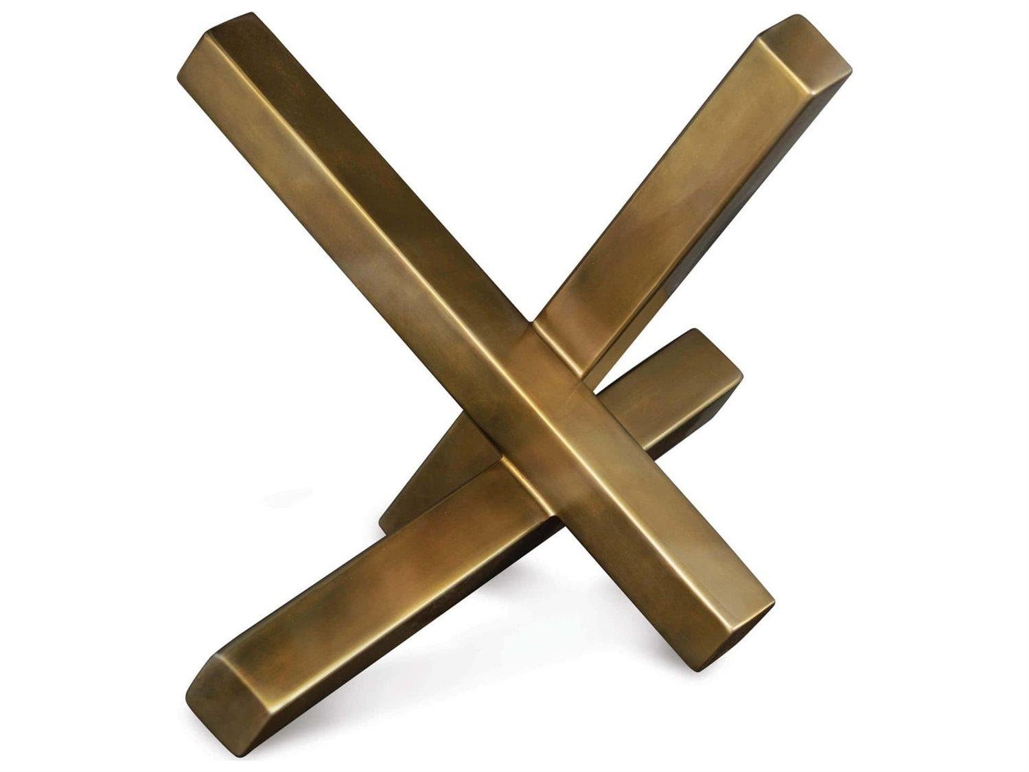 Regina Andrew Brass Intersecting Sculpture