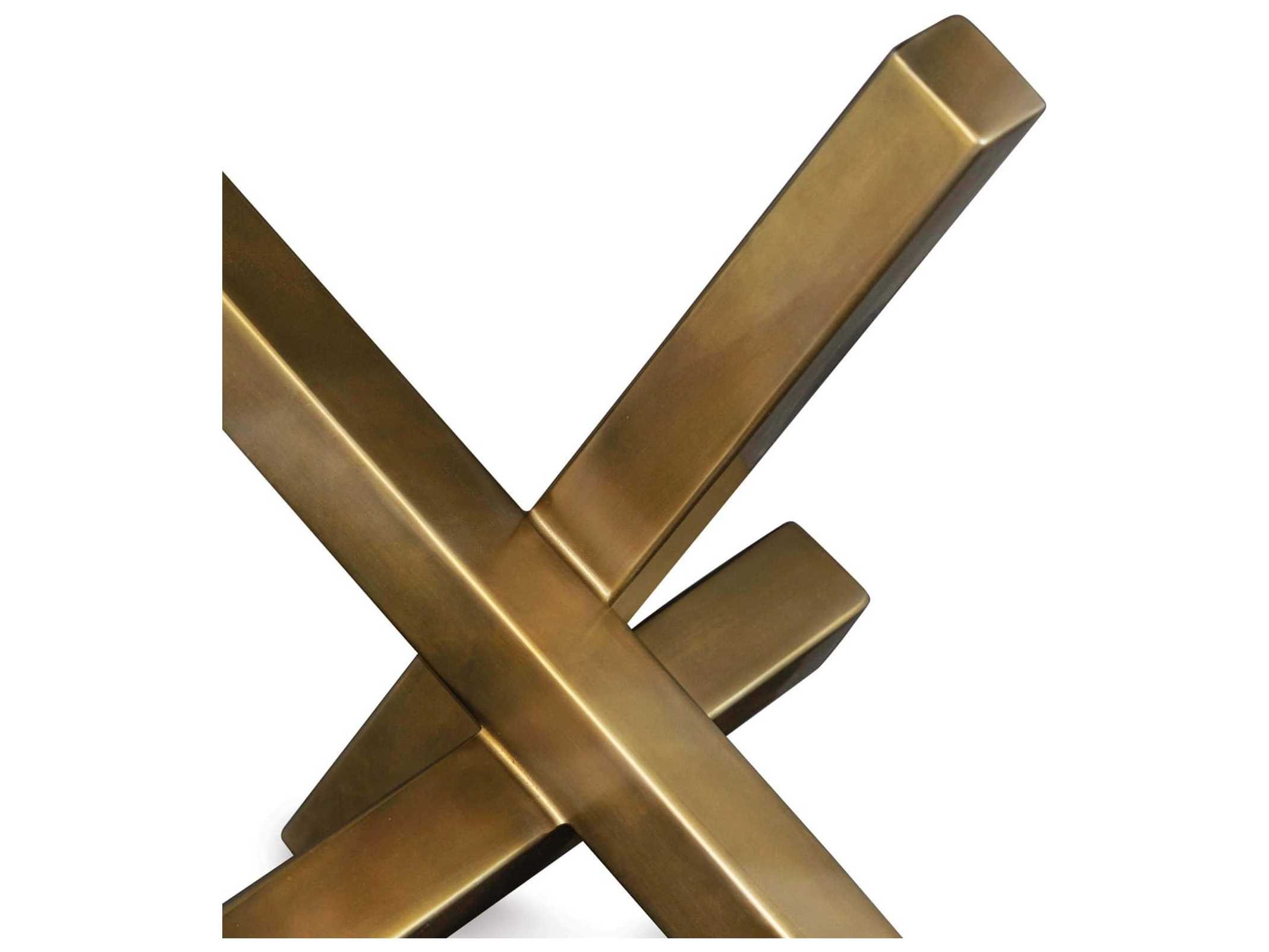 Regina Andrew Brass Intersecting Sculpture