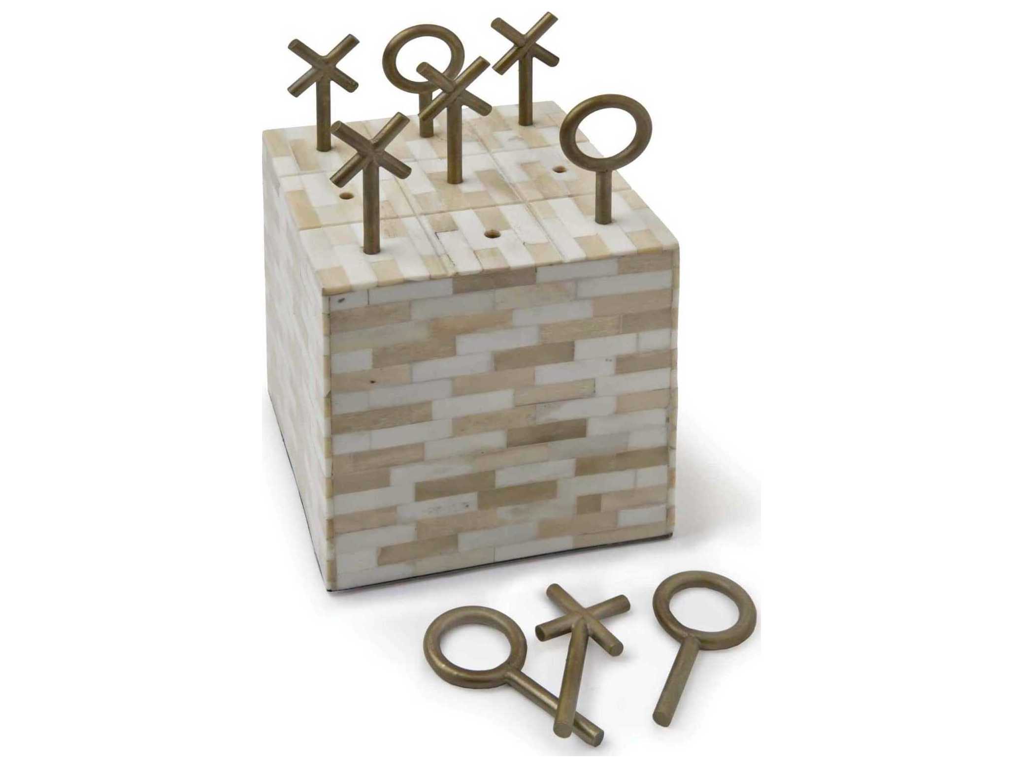 Regina Andrew Multi-Tone Bone Tic Tac Toe Block