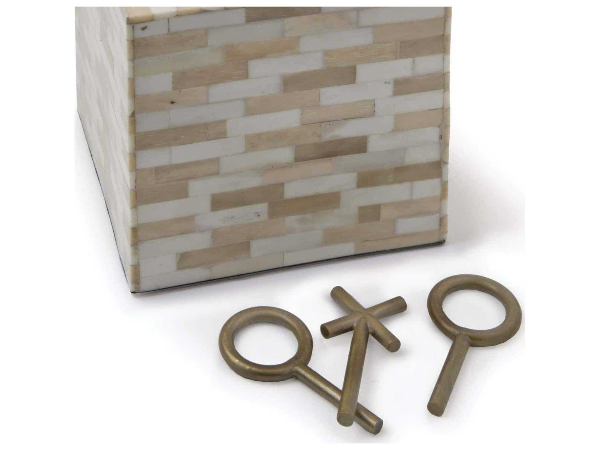 Regina Andrew Multi-Tone Bone Tic Tac Toe Block