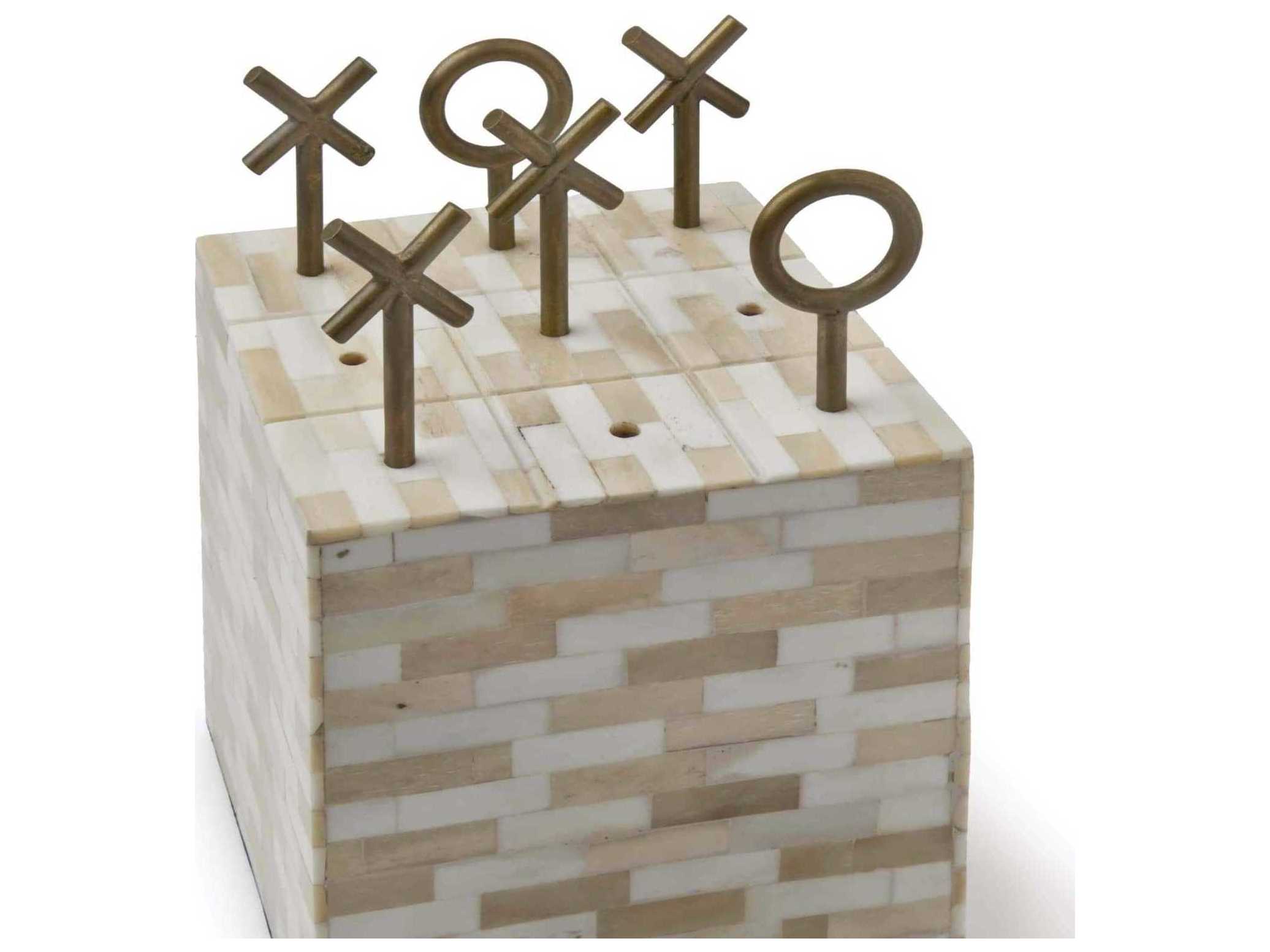 Regina Andrew Multi-Tone Bone Tic Tac Toe Block