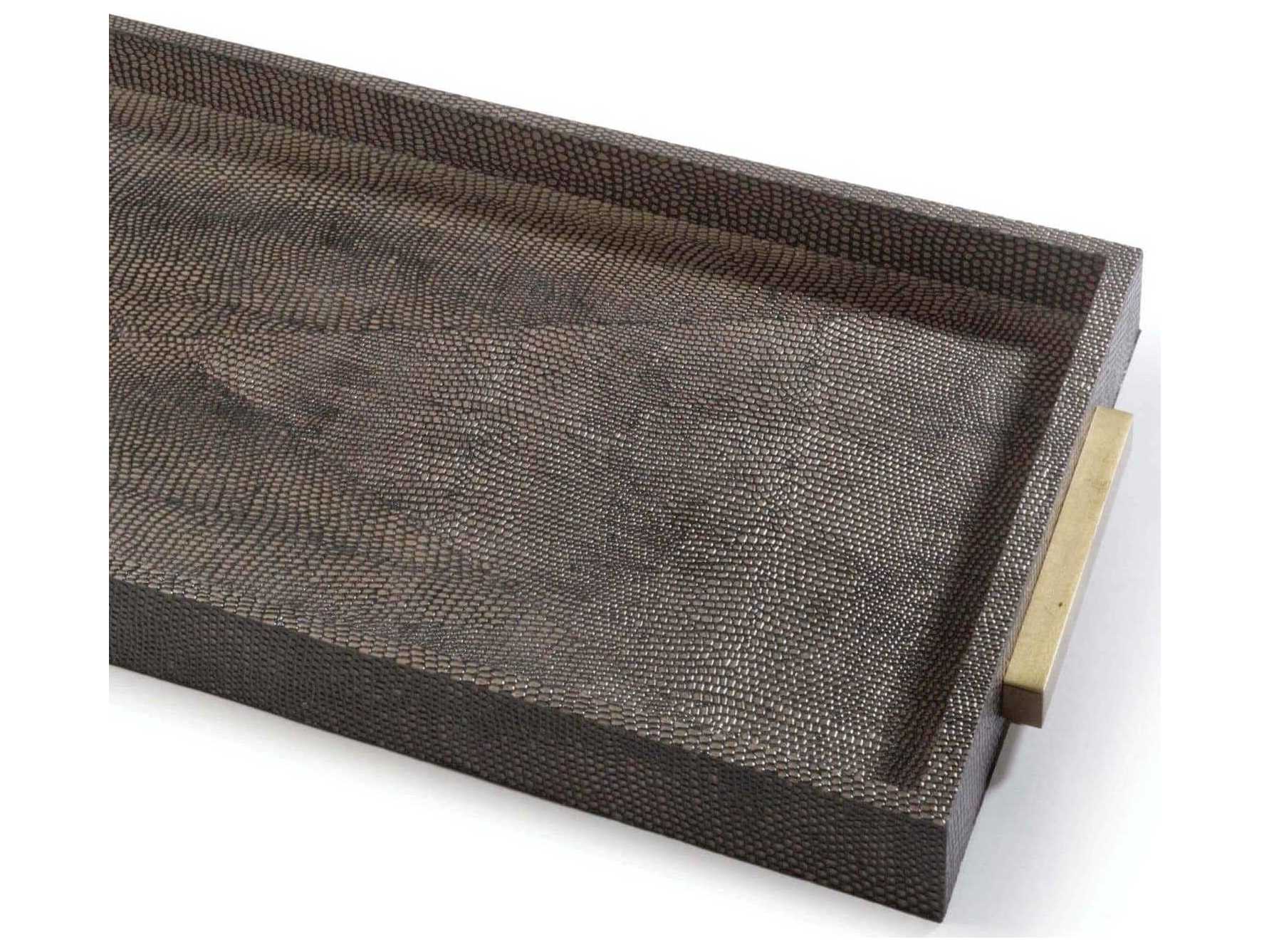 Regina Andrew Shagreen Vintage Brown Snake Serving Tray