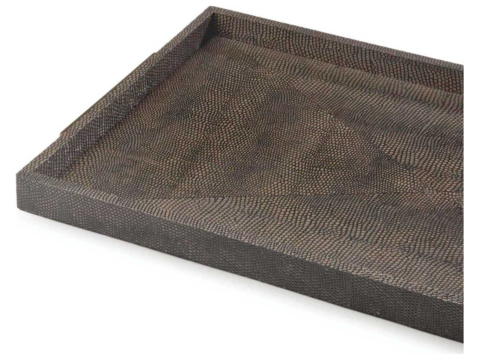 Regina Andrew Shagreen Vintage Brown Snake Serving Tray
