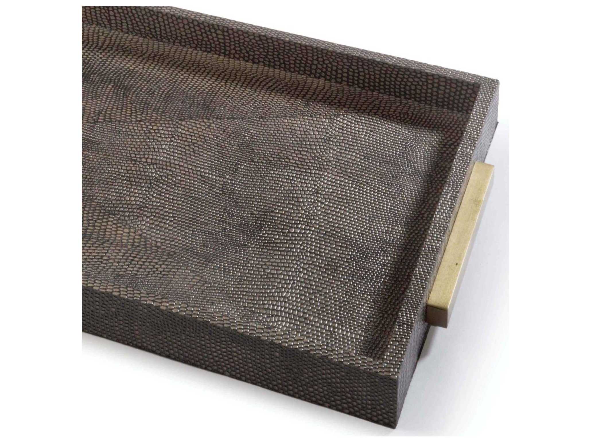 Regina Andrew Shagreen Vintage Brown Snake Serving Tray