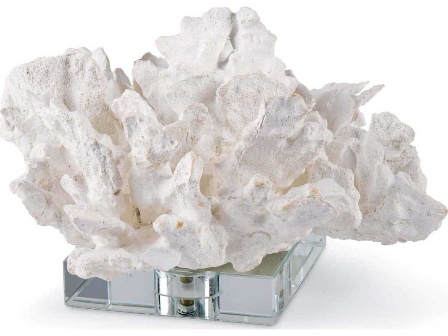Regina Andrew White Flower Coral On Crystal Base