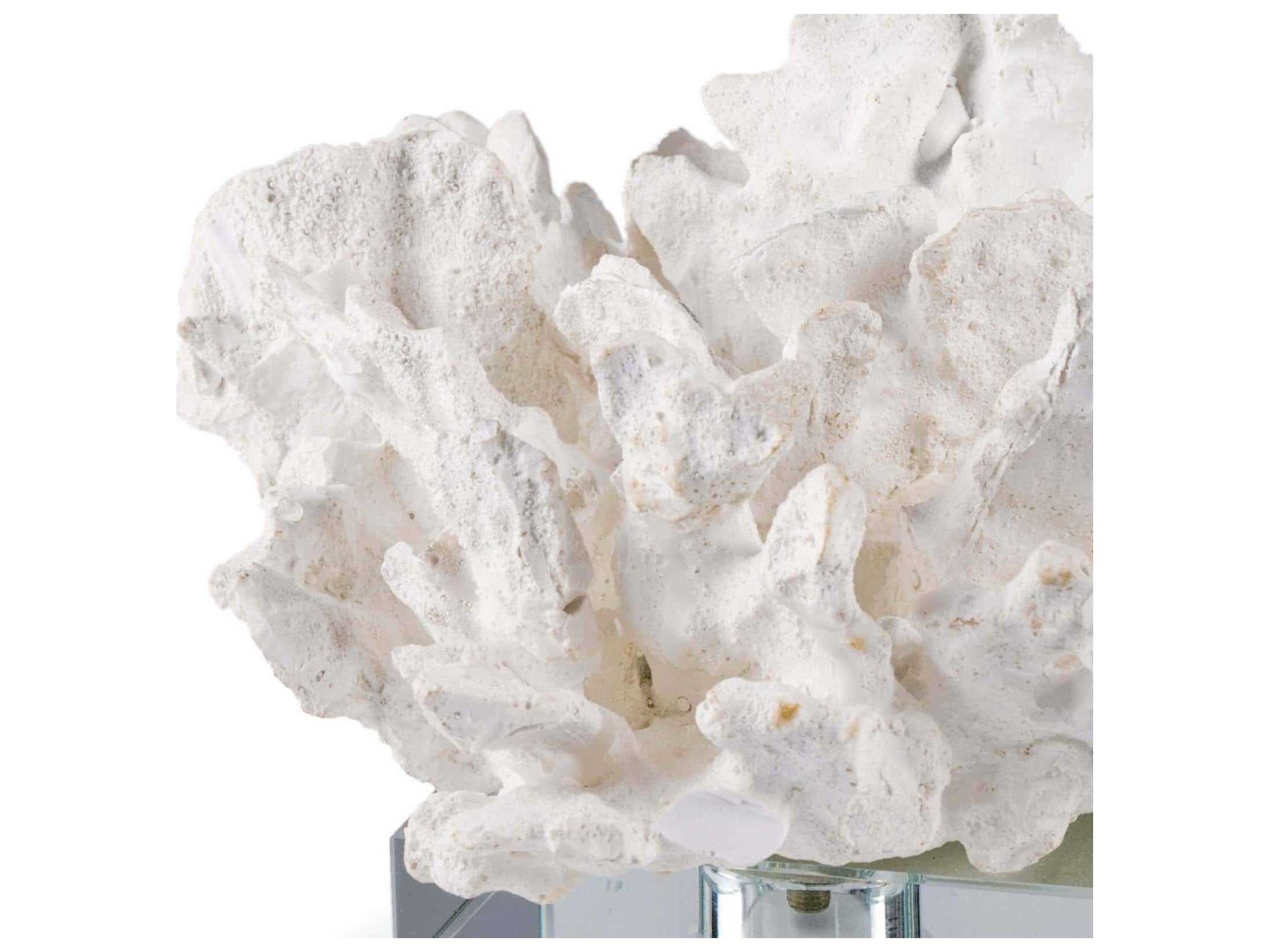 Regina Andrew White Flower Coral On Crystal Base