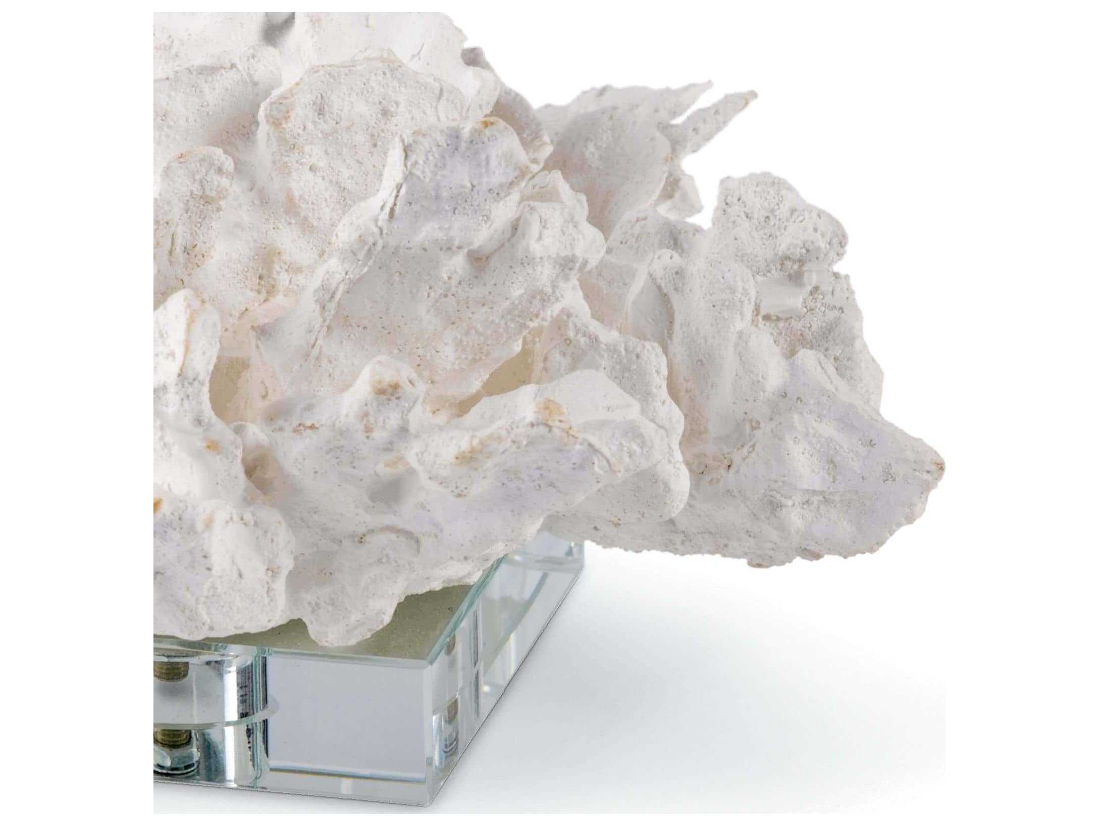 Regina Andrew White Flower Coral On Crystal Base