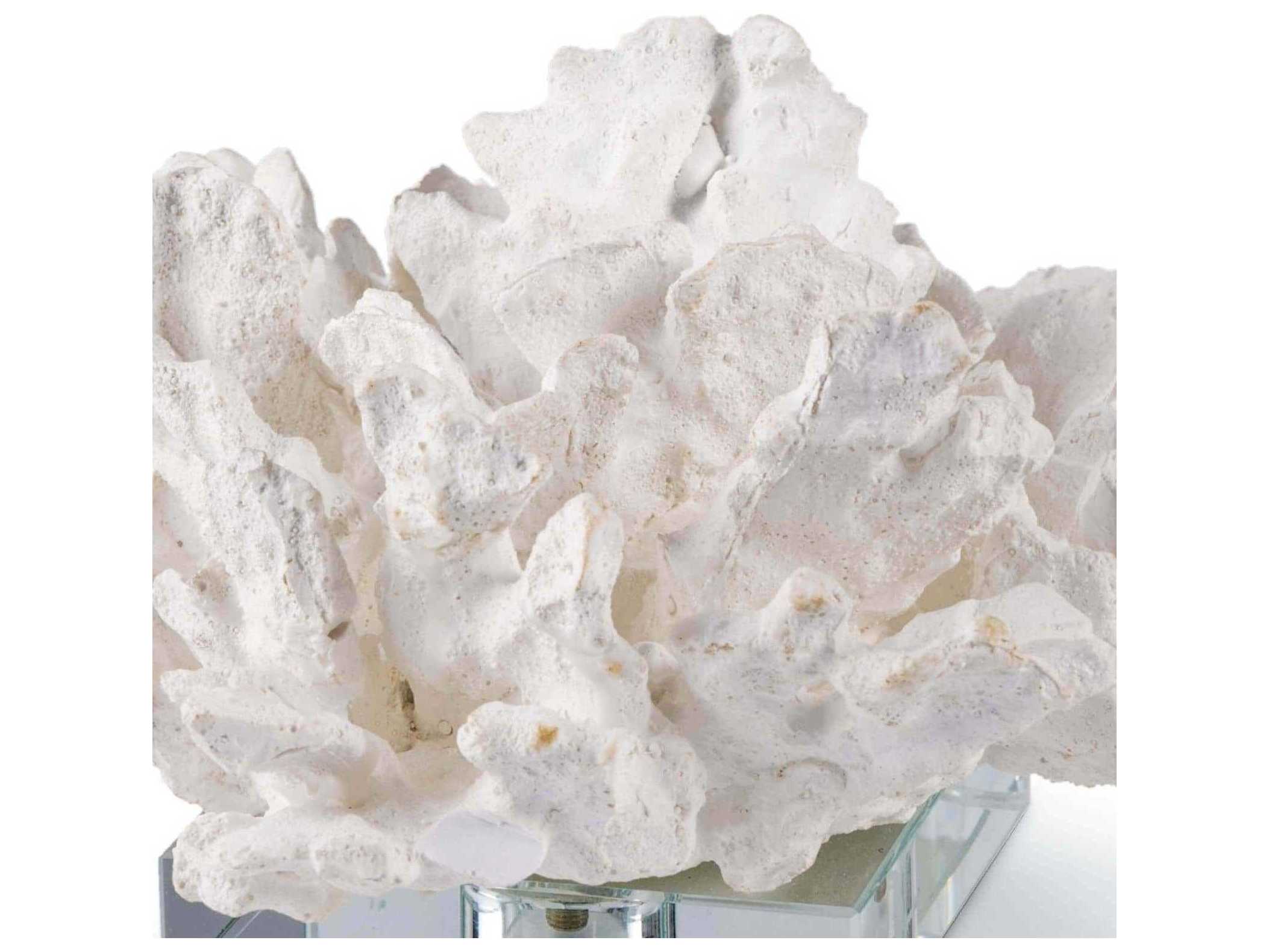 Regina Andrew White Flower Coral On Crystal Base