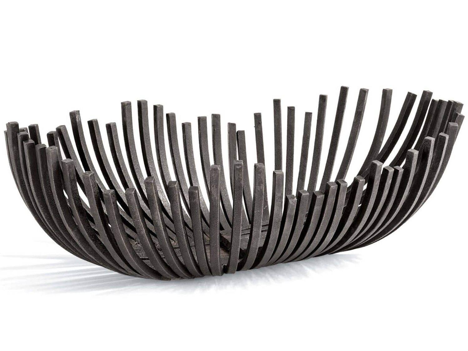 Regina Andrew Blackened Iron Webbed Bowl Oblong