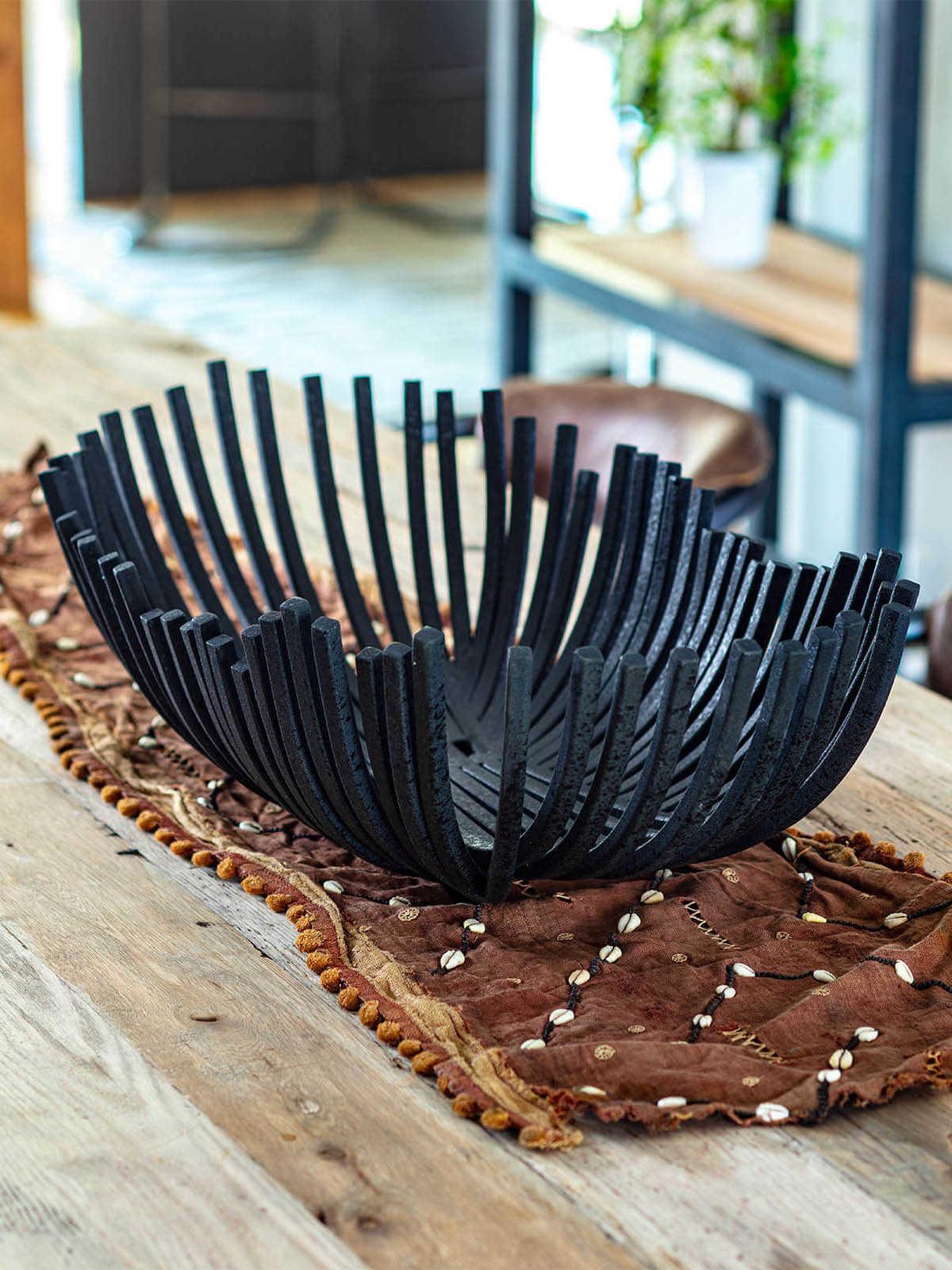 Regina Andrew Blackened Iron Webbed Bowl Oblong