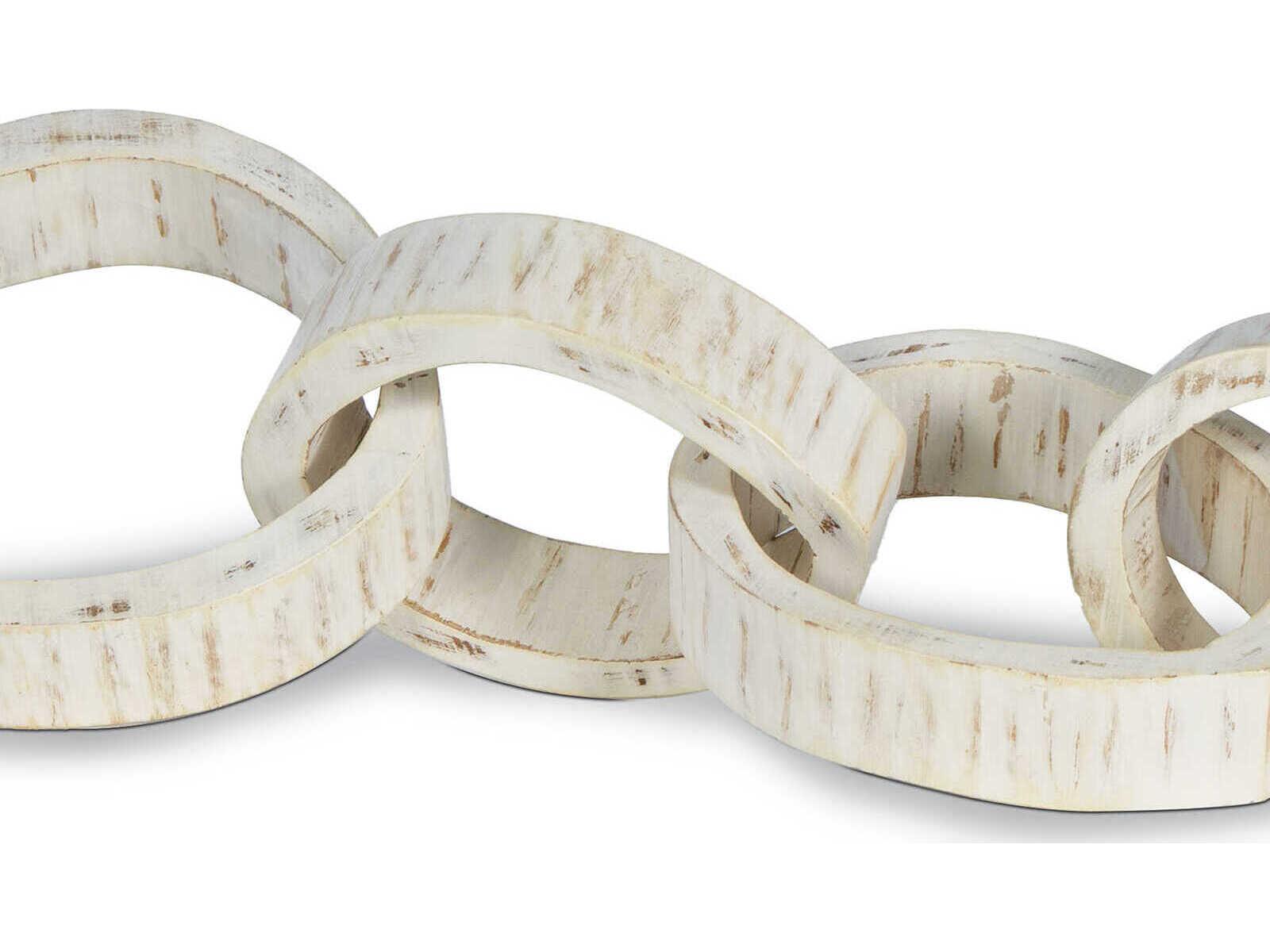 Regina Andrew White Wooden Links Centerpiece