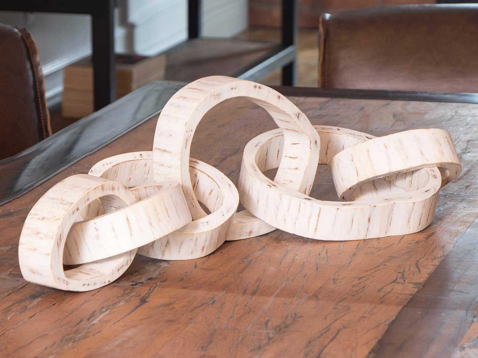 Regina Andrew White Wooden Links Centerpiece