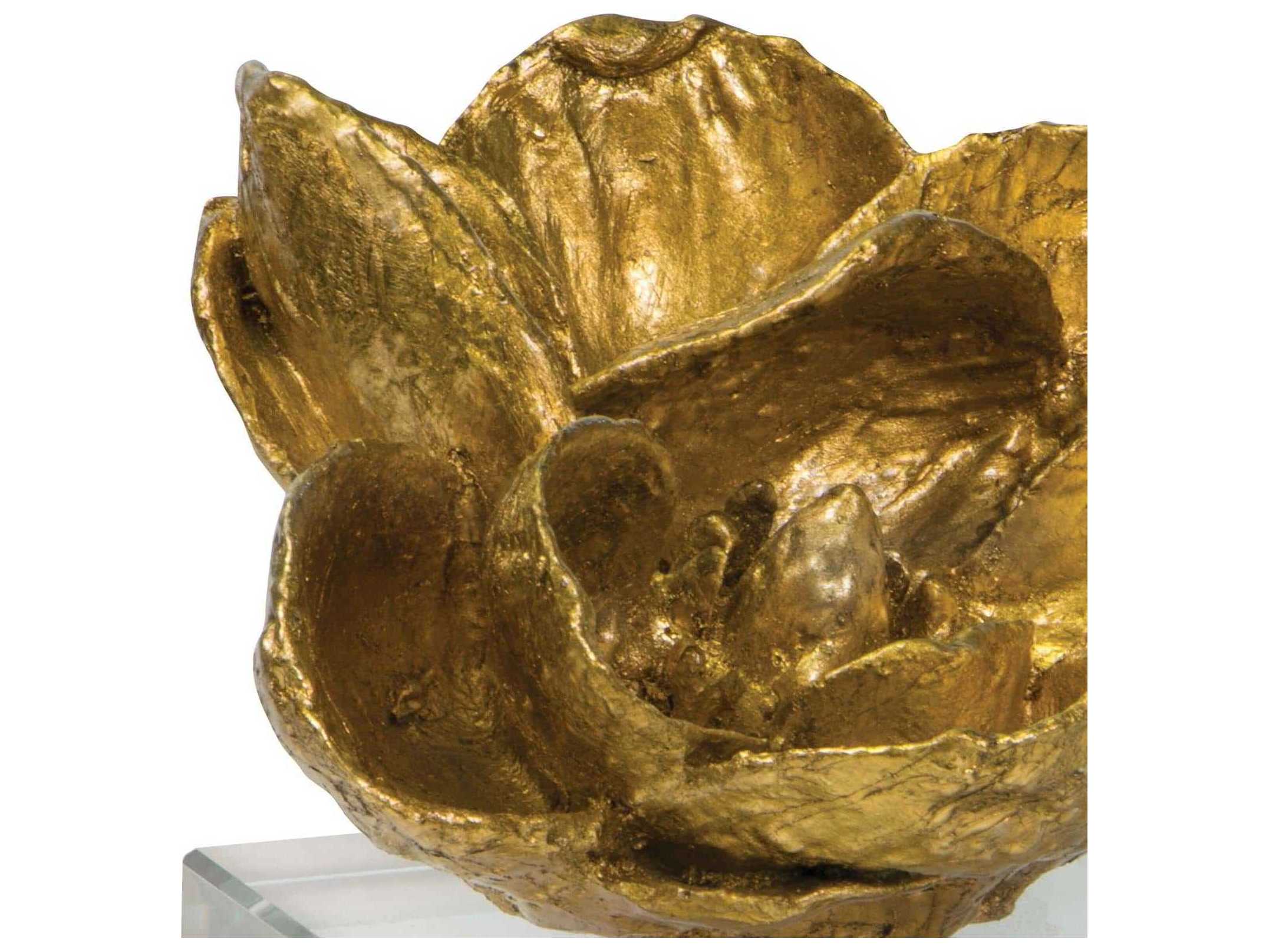 Regina Andrew Gold Leaf Magnolia Sculpture