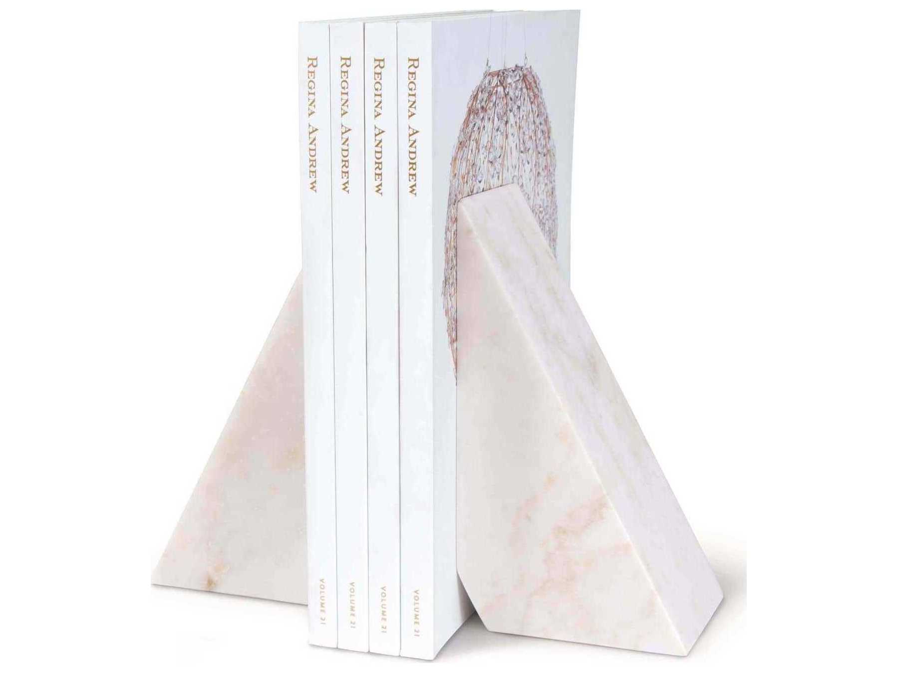 Regina Andrew White Othello Marble Bookends