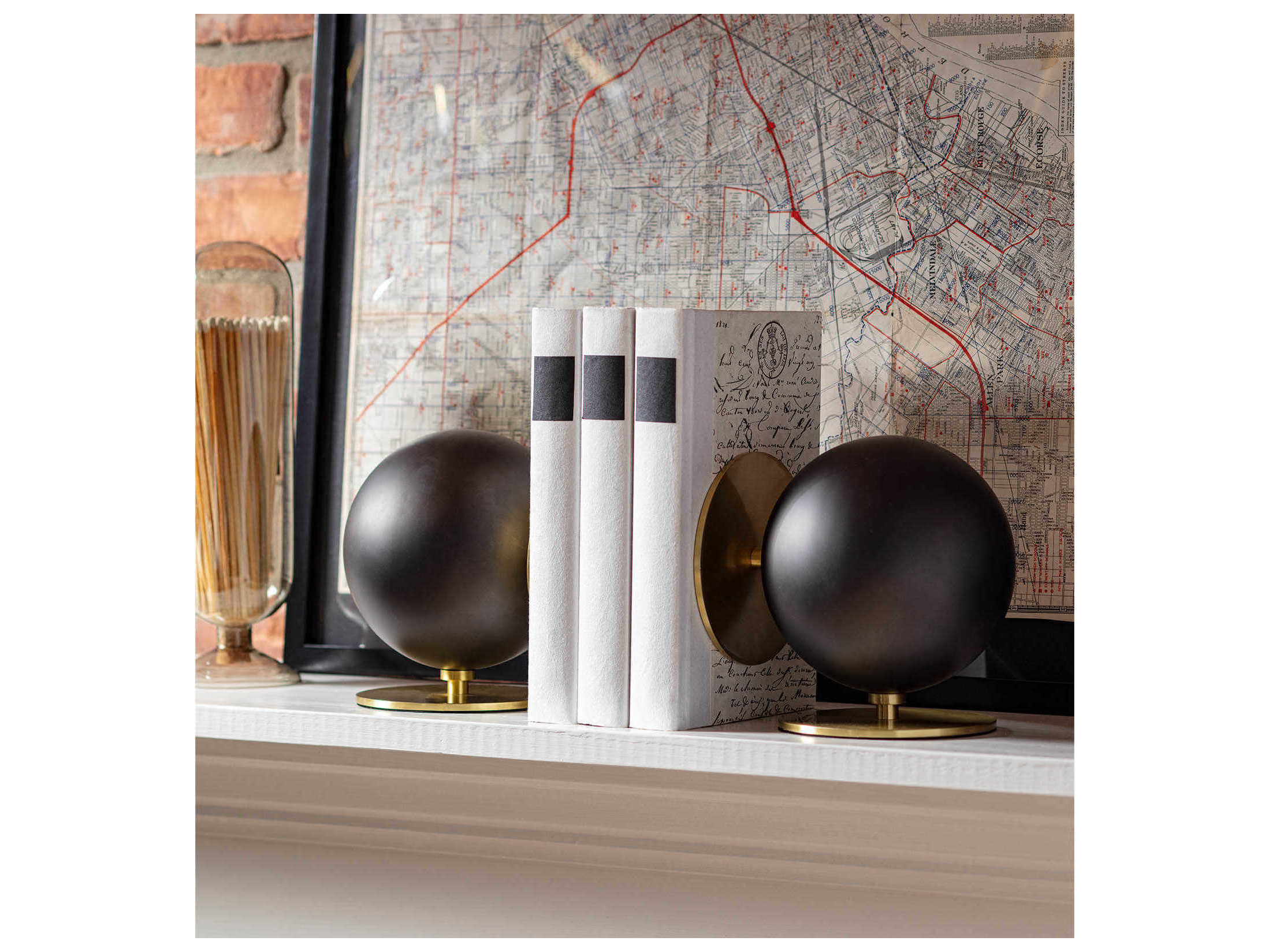 Regina Andrew Brass Grant Bookends