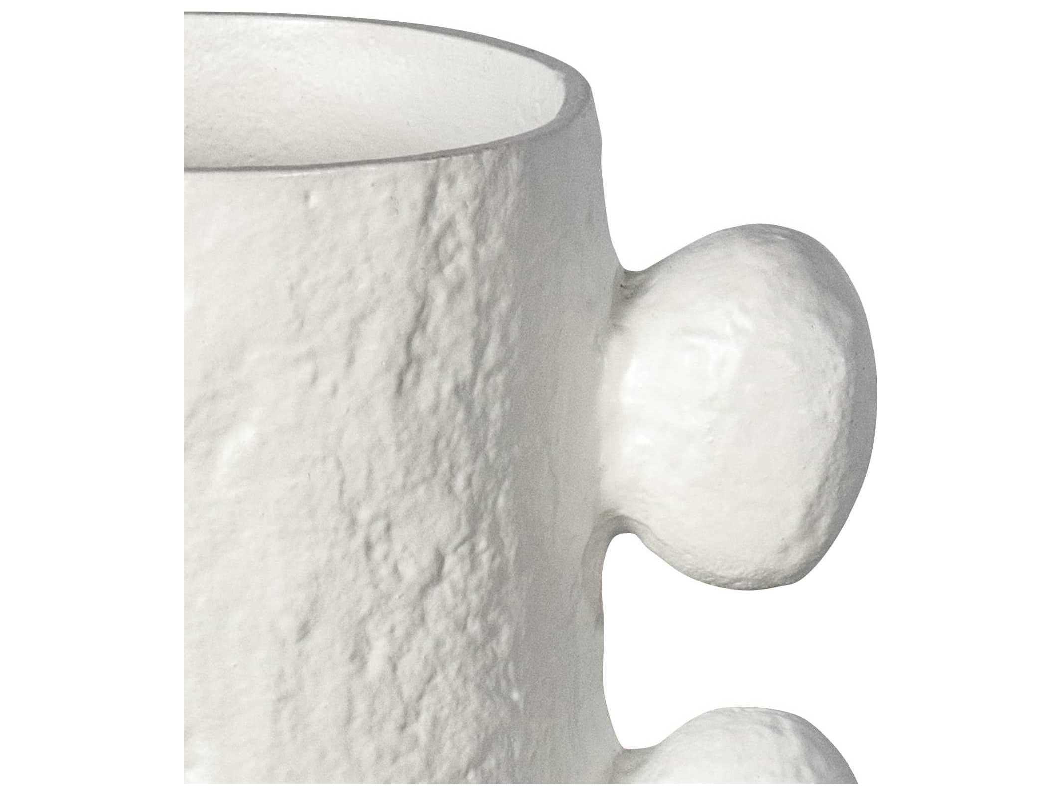 Regina Andrew White 11" High Sanya Metal Vase