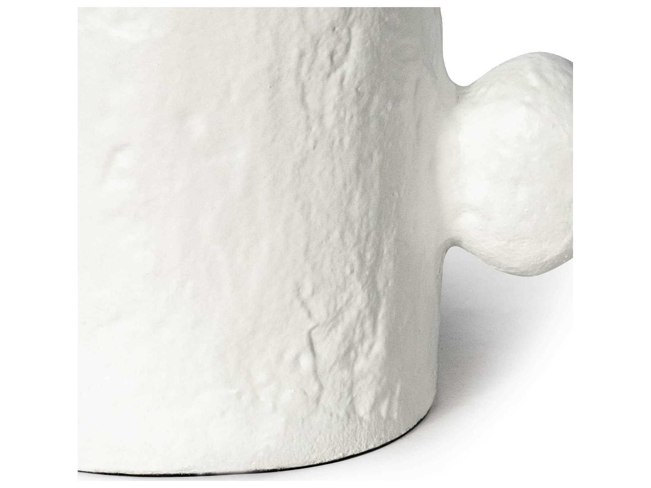 Regina Andrew White 11" High Sanya Metal Vase