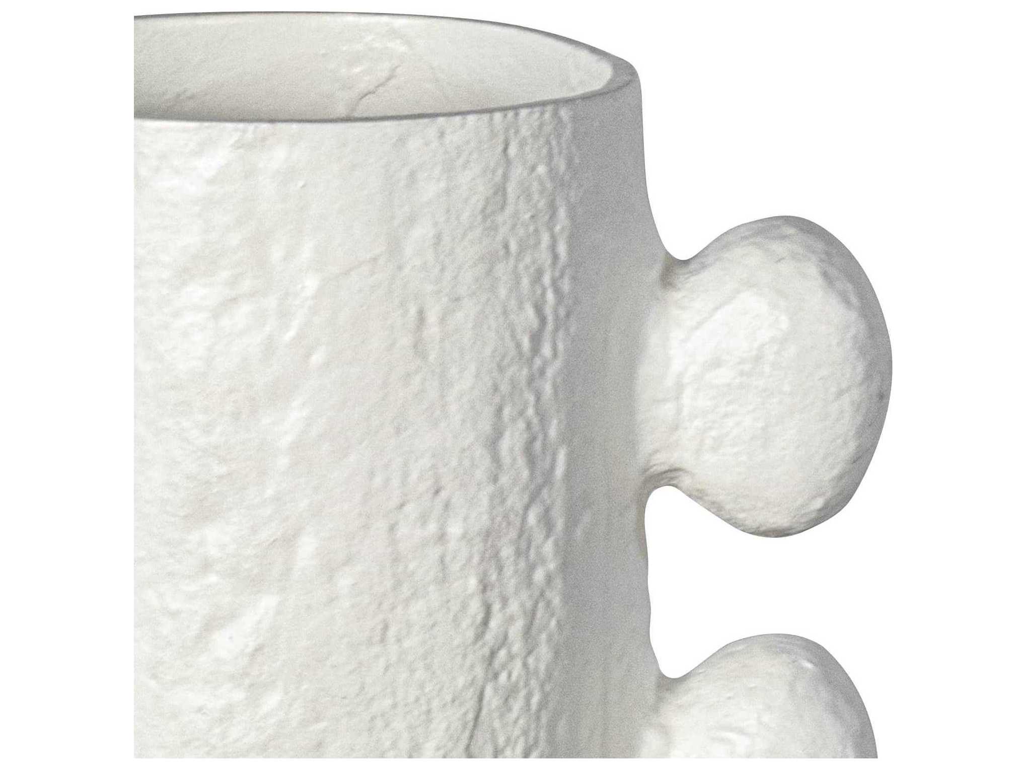 Regina Andrew White 14" High Sanya Metal Vase