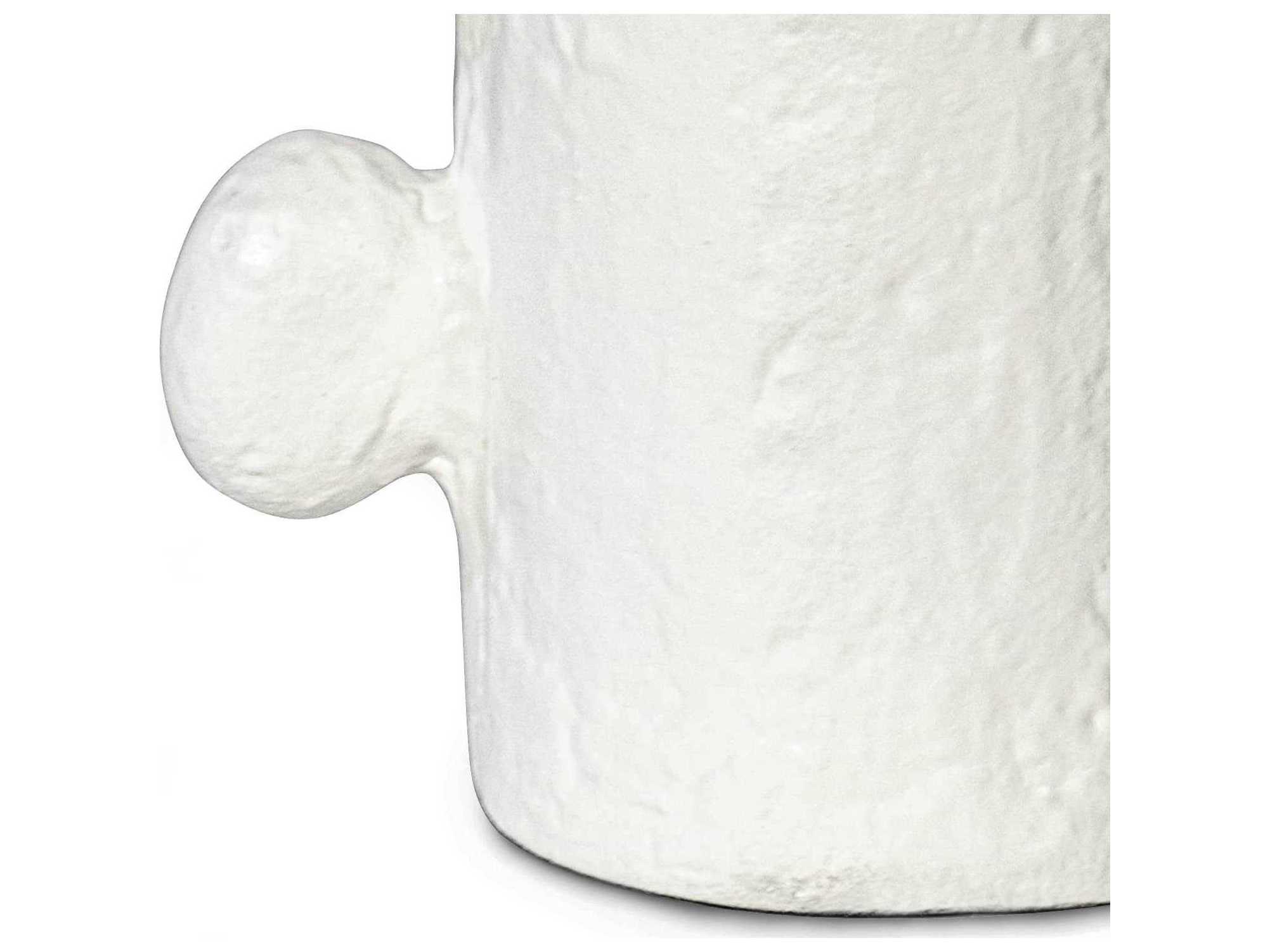 Regina Andrew White 14" High Sanya Metal Vase