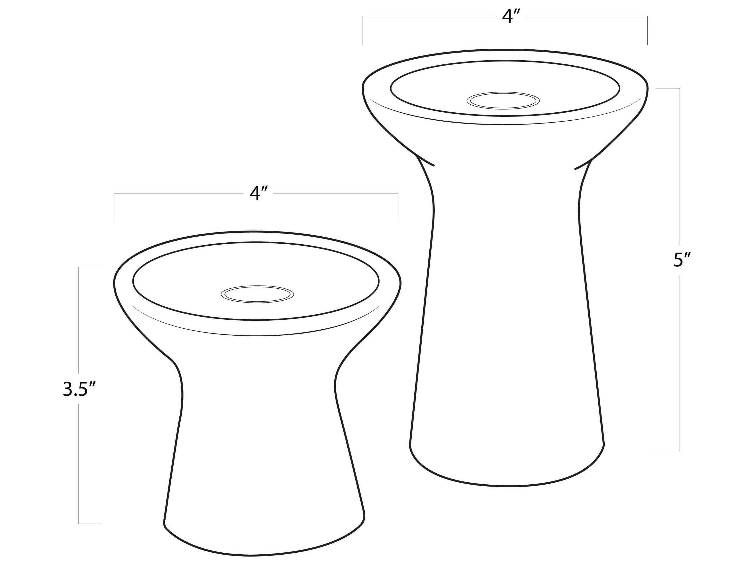 Regina Andrew White Klein Marble Candle Holder Set of 2