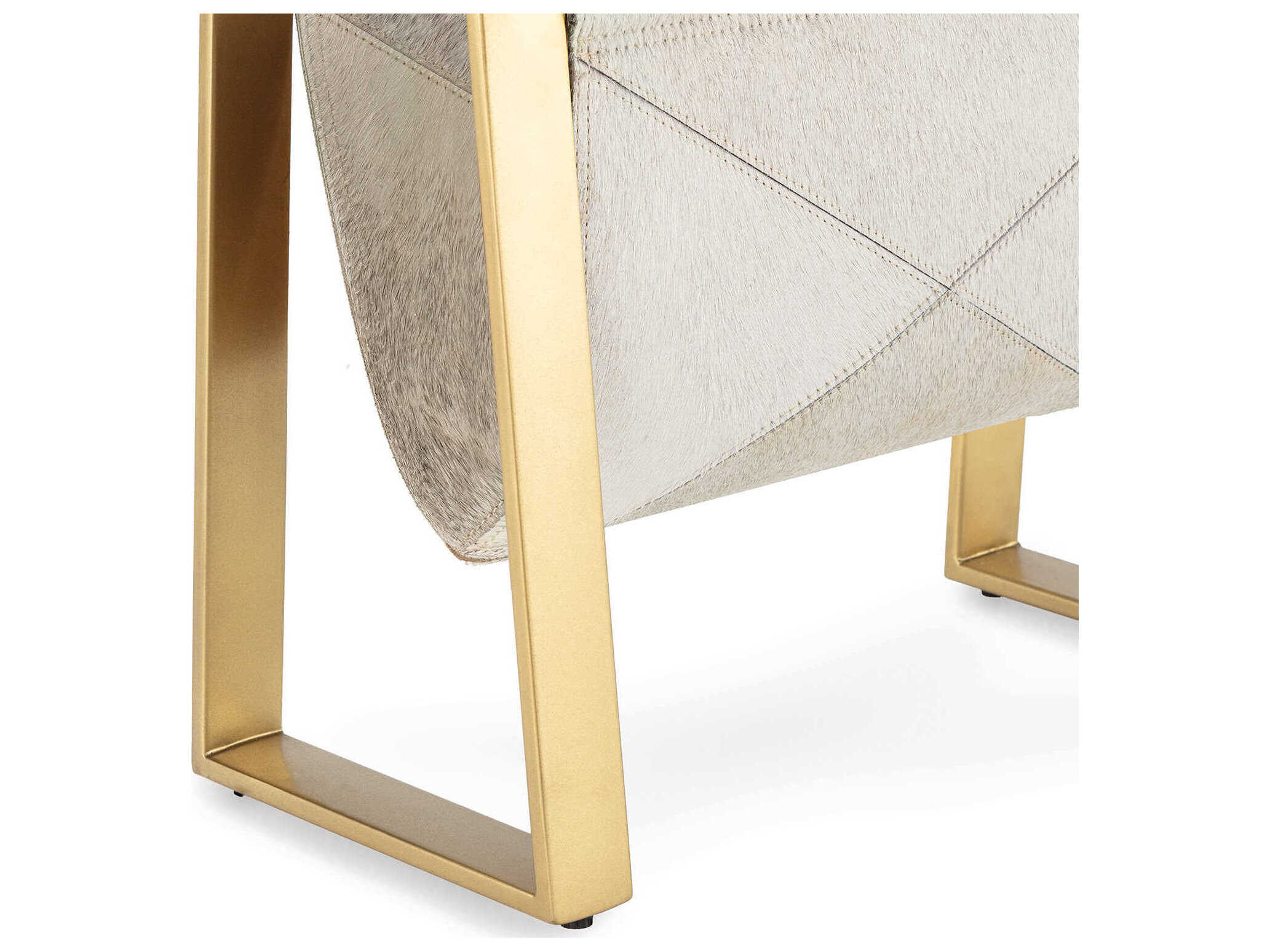 Regina Andrew Andres Hair on Hide Brass Magazine Rack