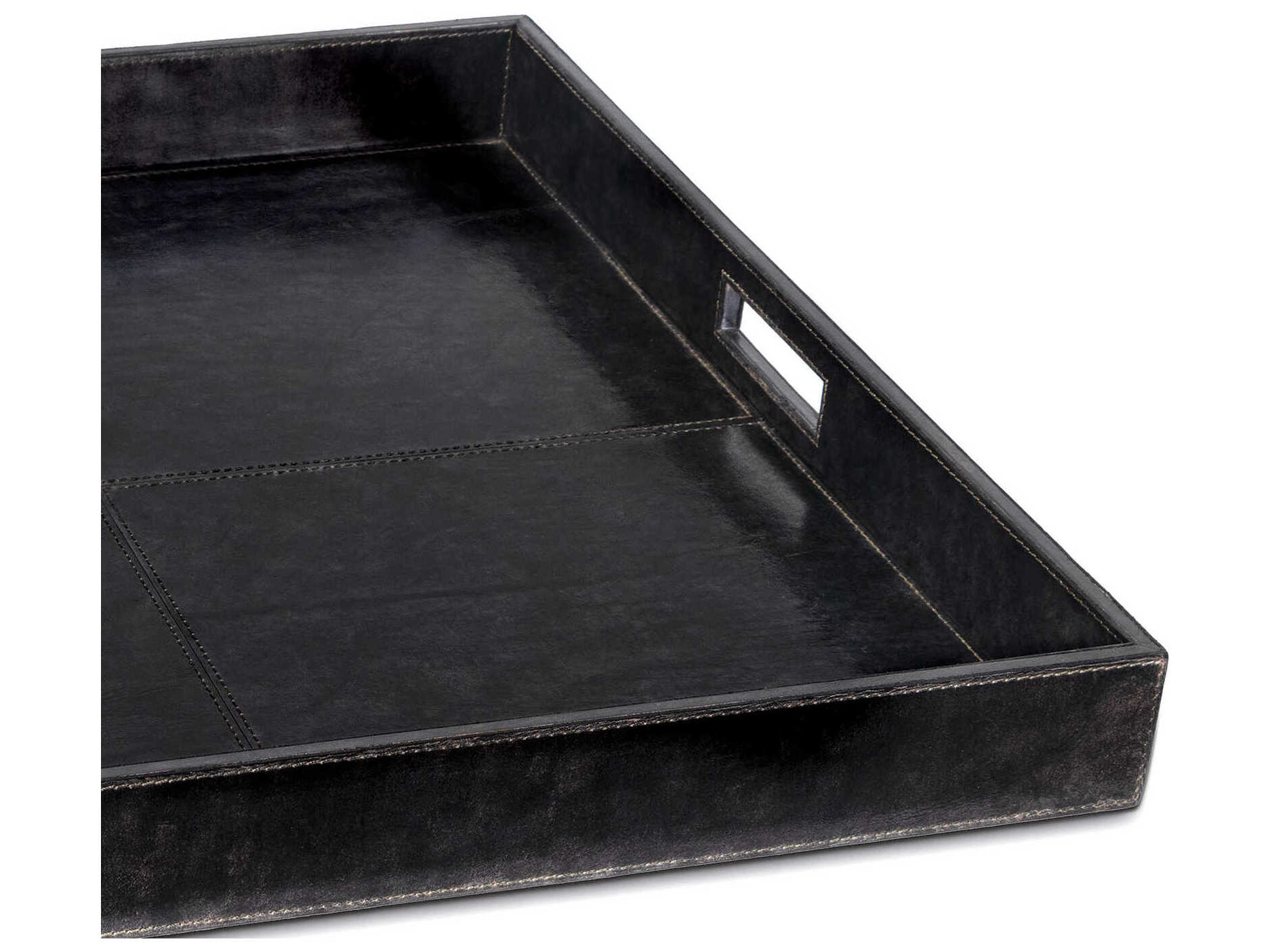 Regina Andrew Derby Black Leather Tray