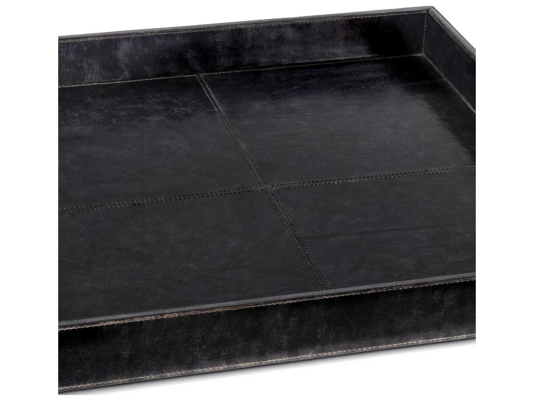 Regina Andrew Derby Black Leather Tray