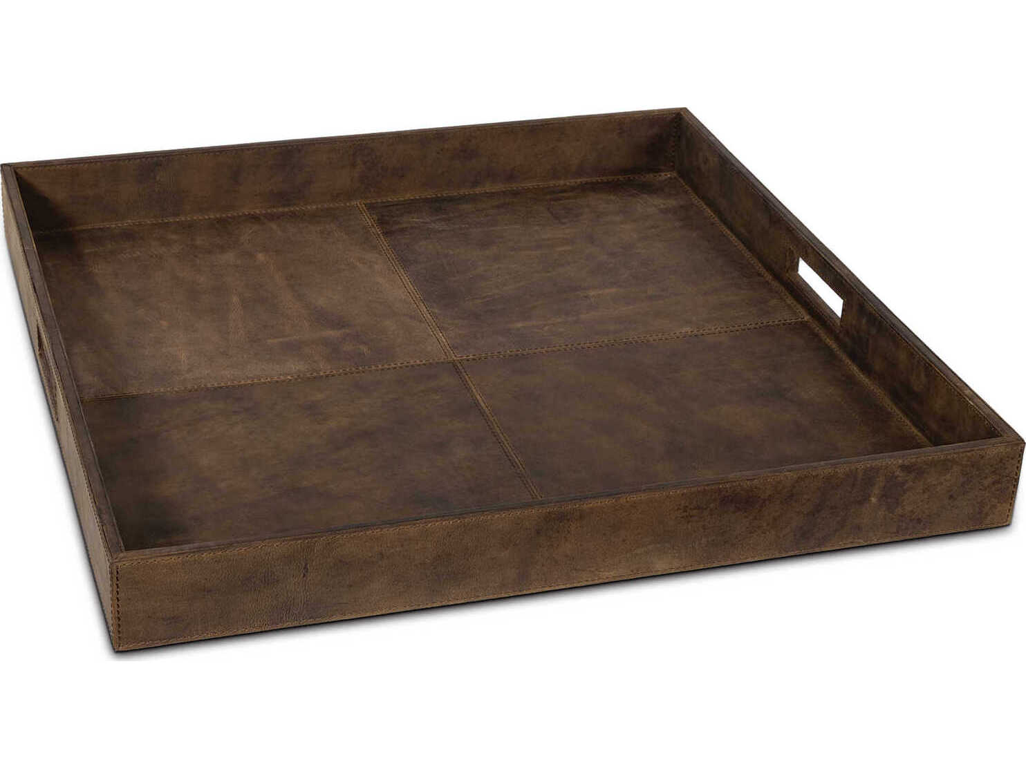 Regina Andrew Derby Brown Leather Tray