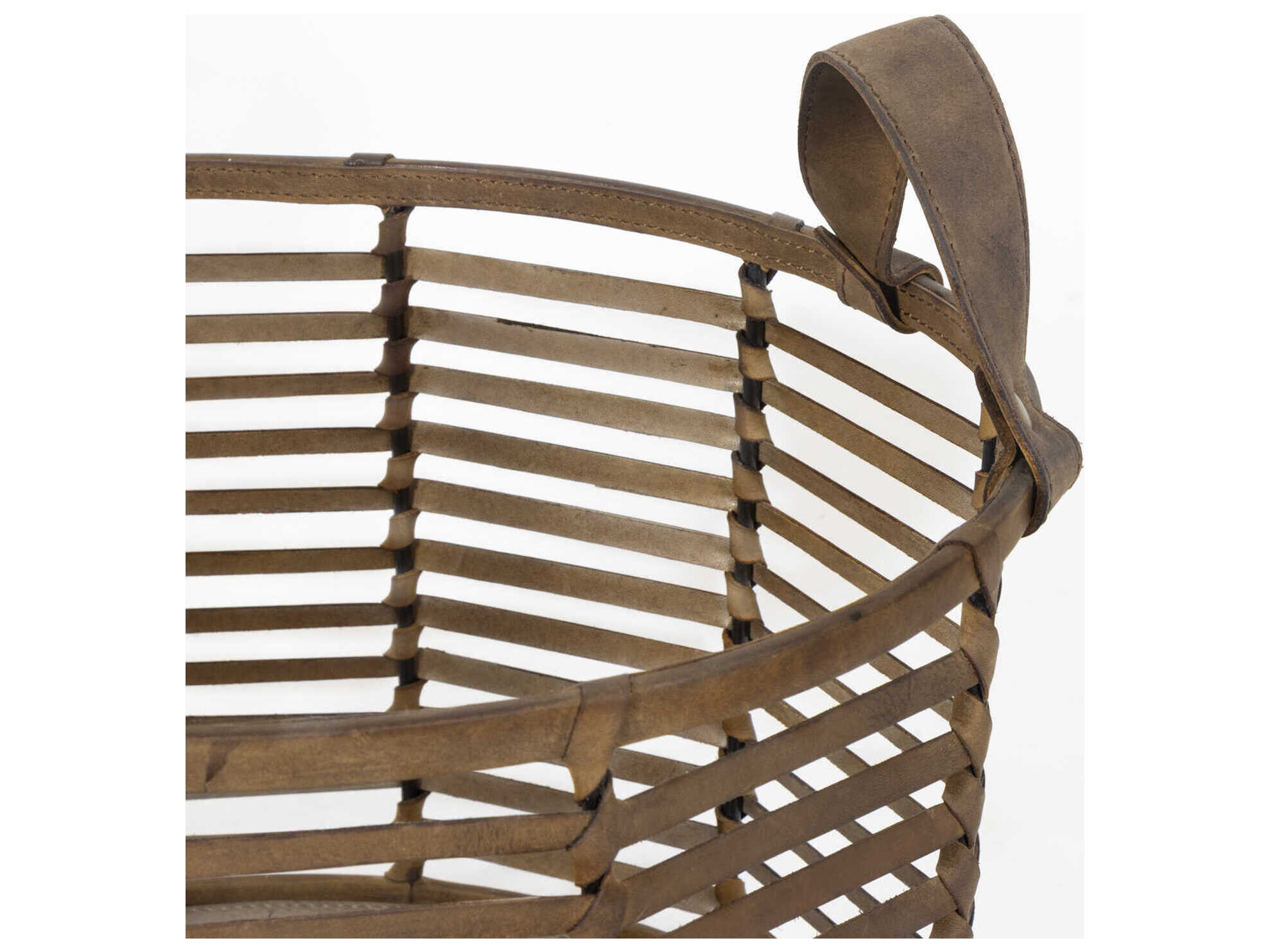 Regina Andrew Finn Brown Leather 15" Basket