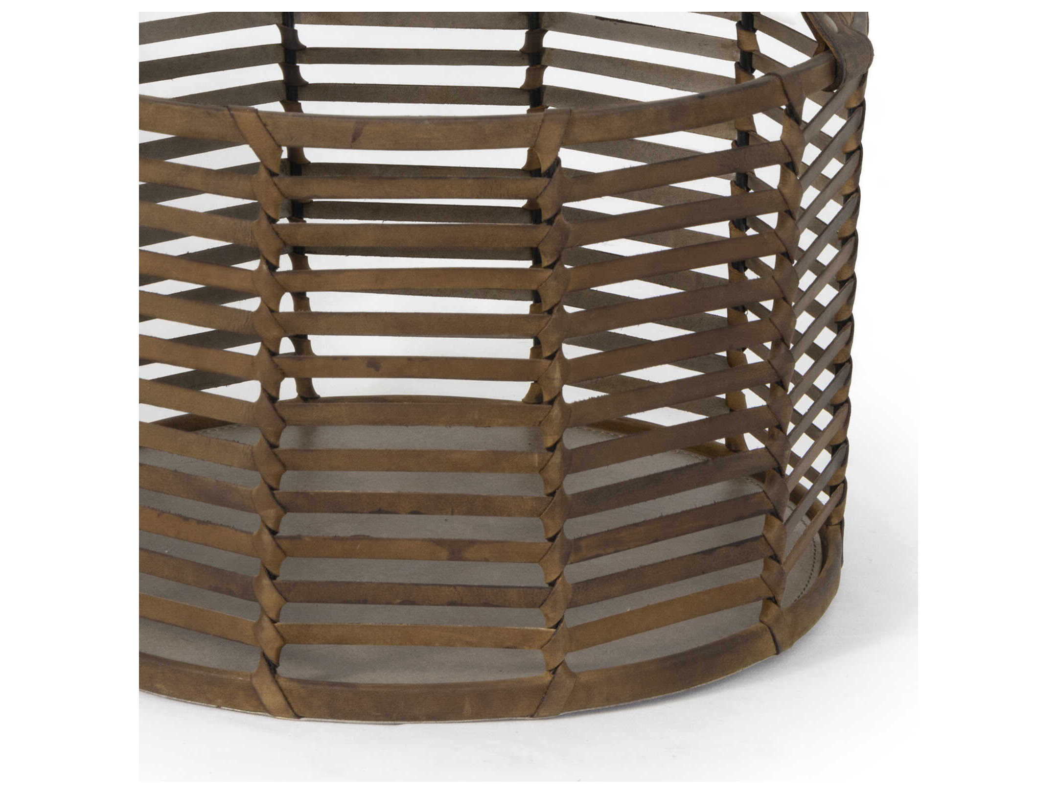 Regina Andrew Finn Brown Leather 15" Basket