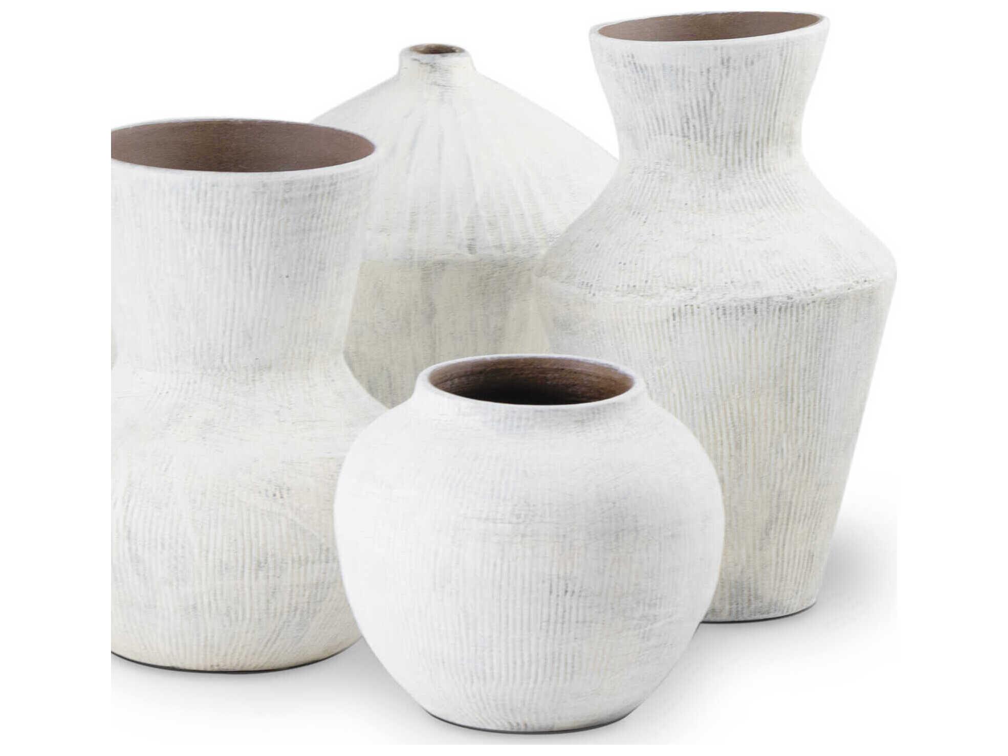 Regina Andrew Noor White Ceramic Vase Set of 5