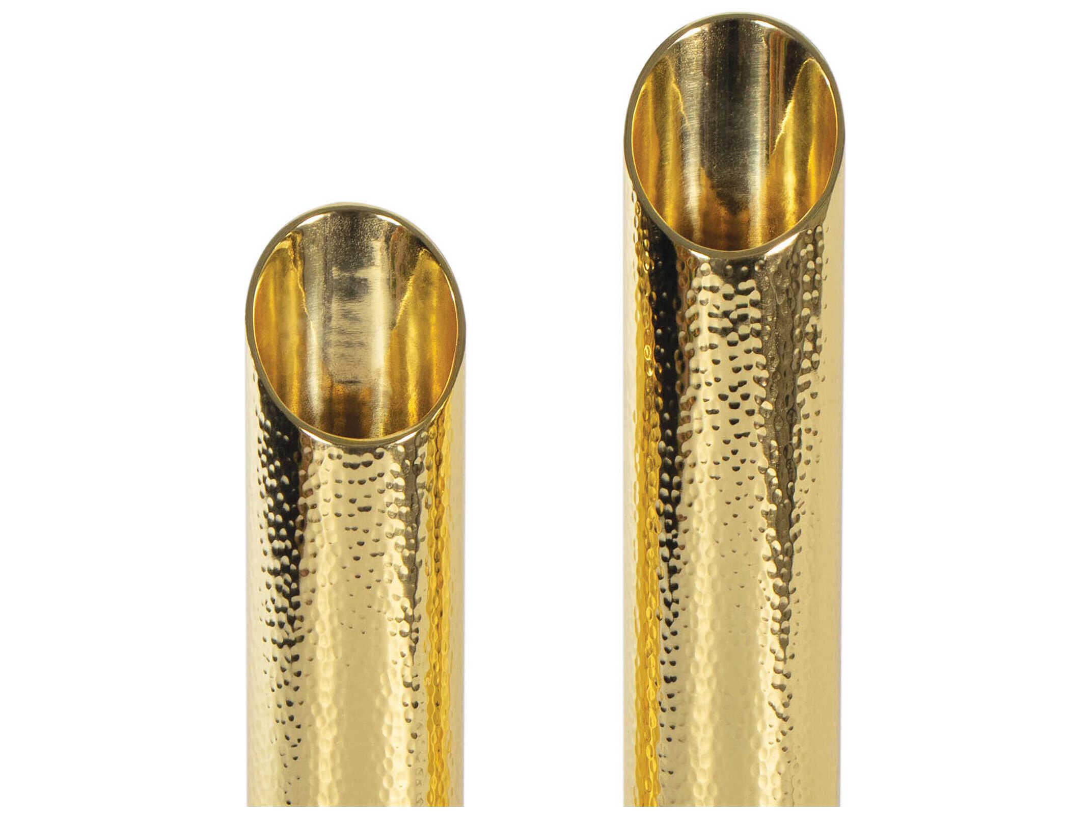 Regina Andrew Elio Polished Brass Vase Set of 2