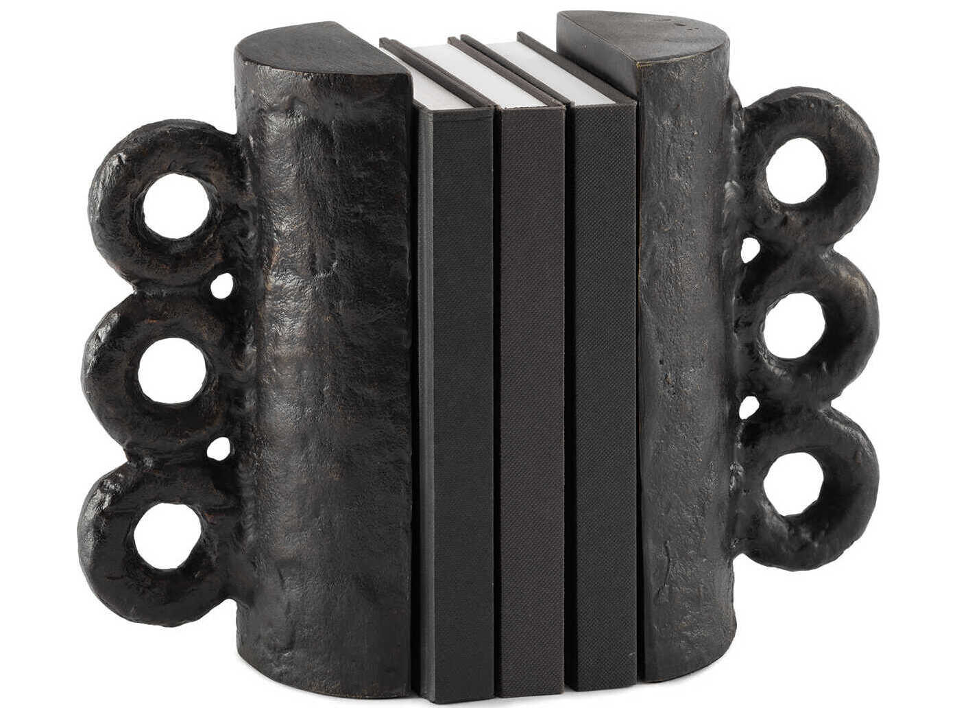 Regina Andrew Chandra Blacken Zinc Bookend Set