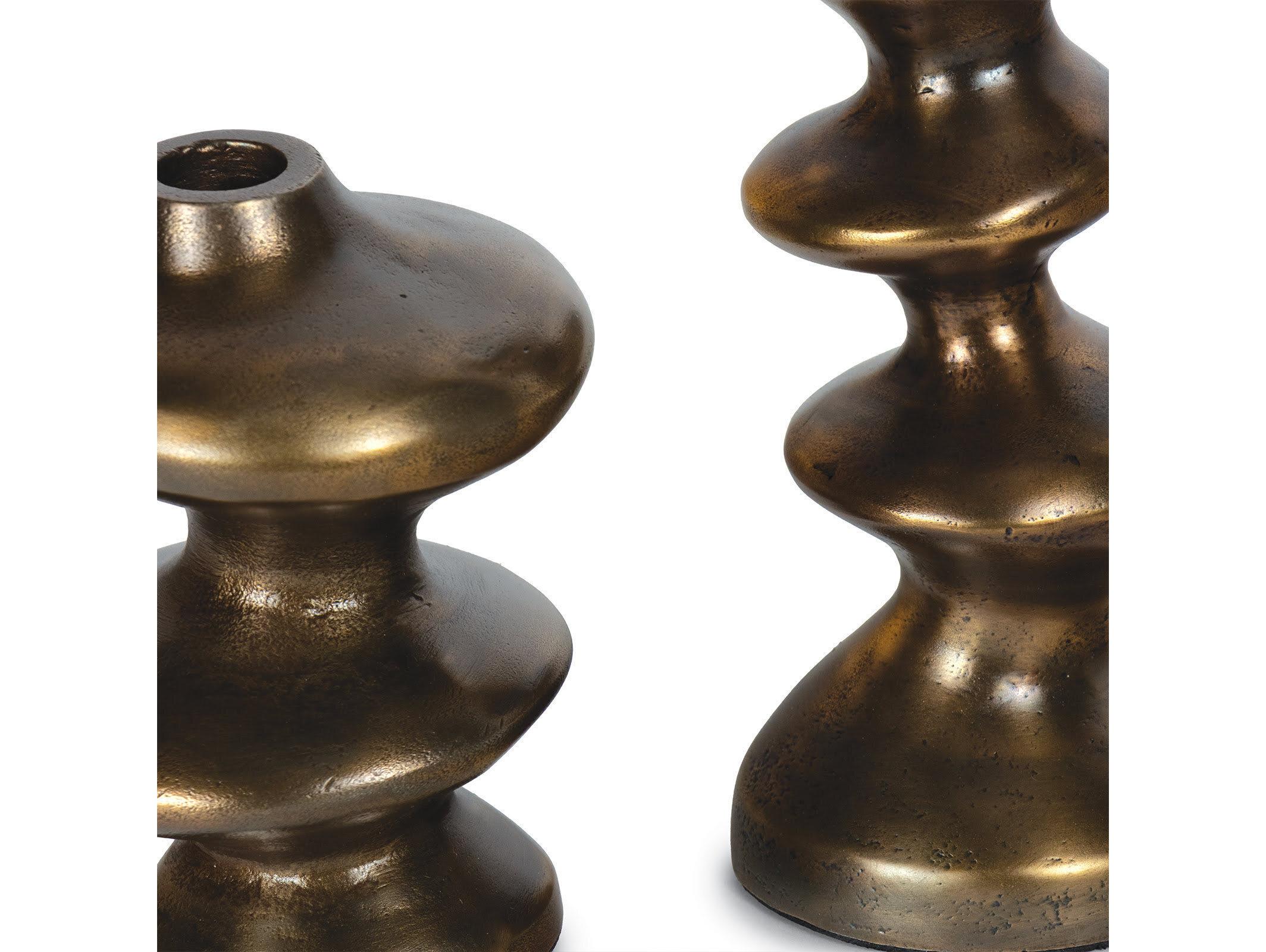 Regina Andrew Blobby Brass Candle Holder Set of 2